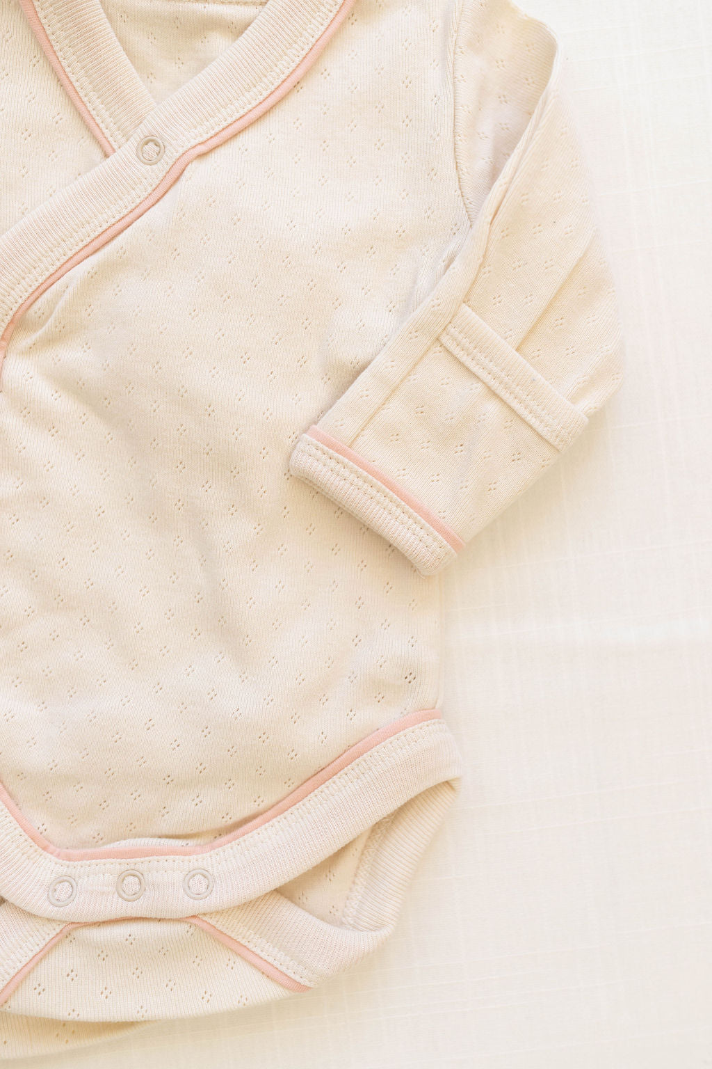 Wrap Onesie + Pant Set | Pointelle - Milk and Petal