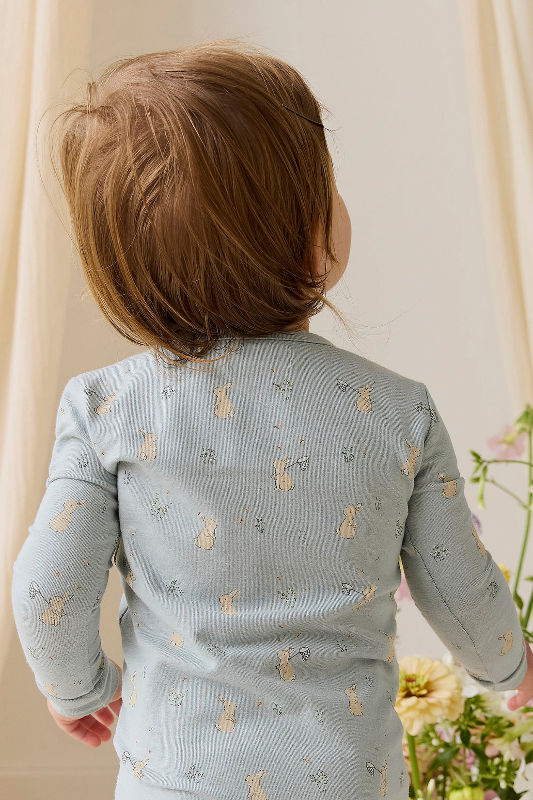 Organic Cotton Jude Onepiece - Lapin Jardin Blue