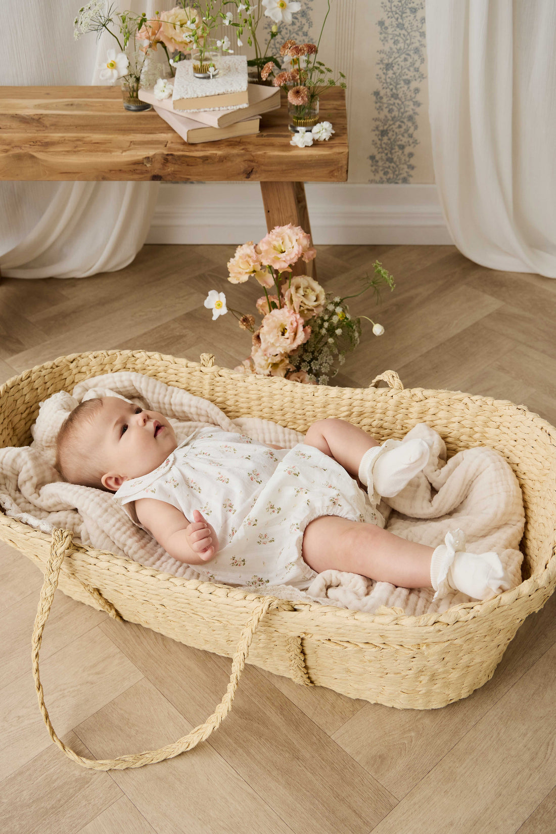 Organic Cotton Brynlee Playsuit - Josepha Egret