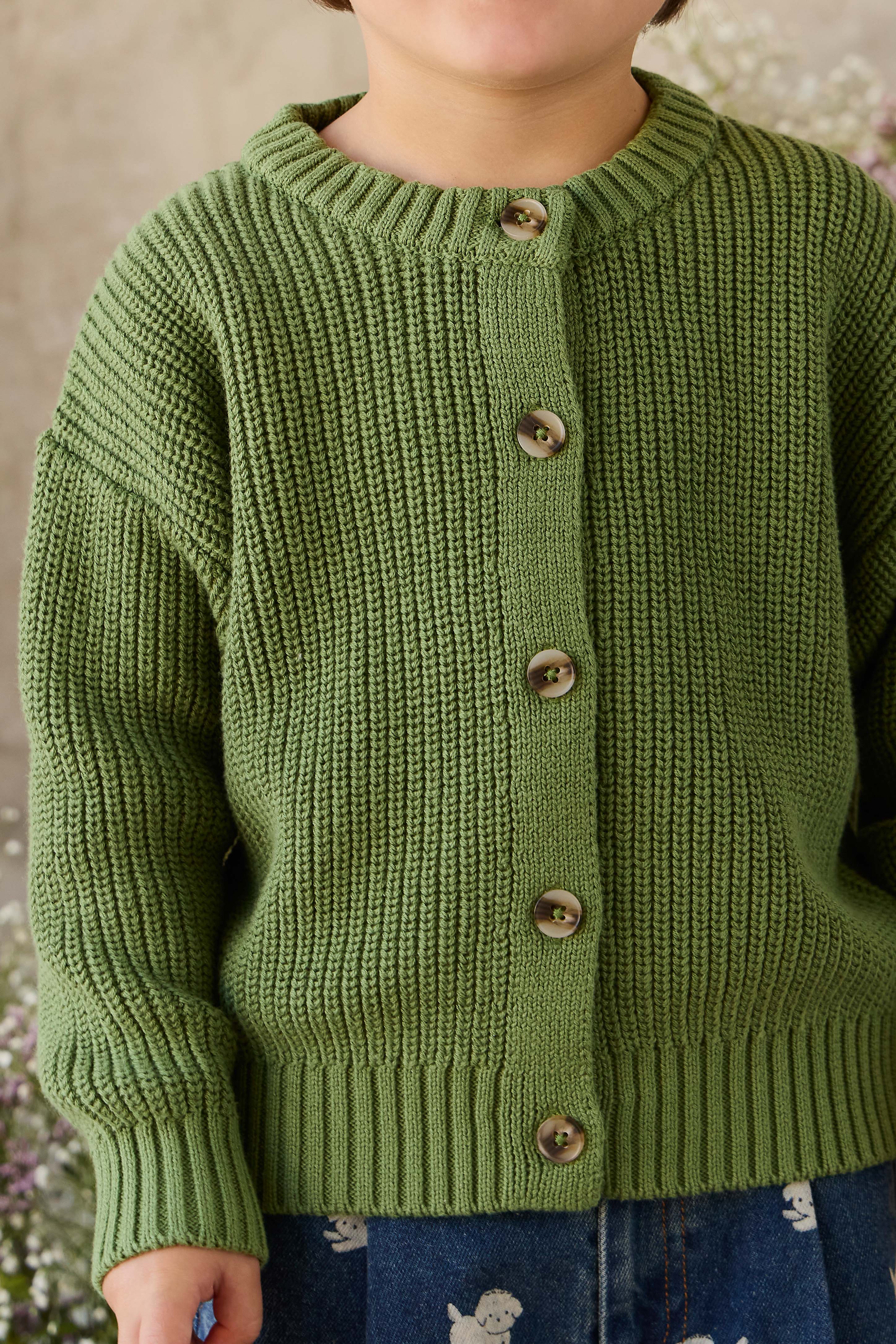 Johan Knitted Cardigan - Matcha