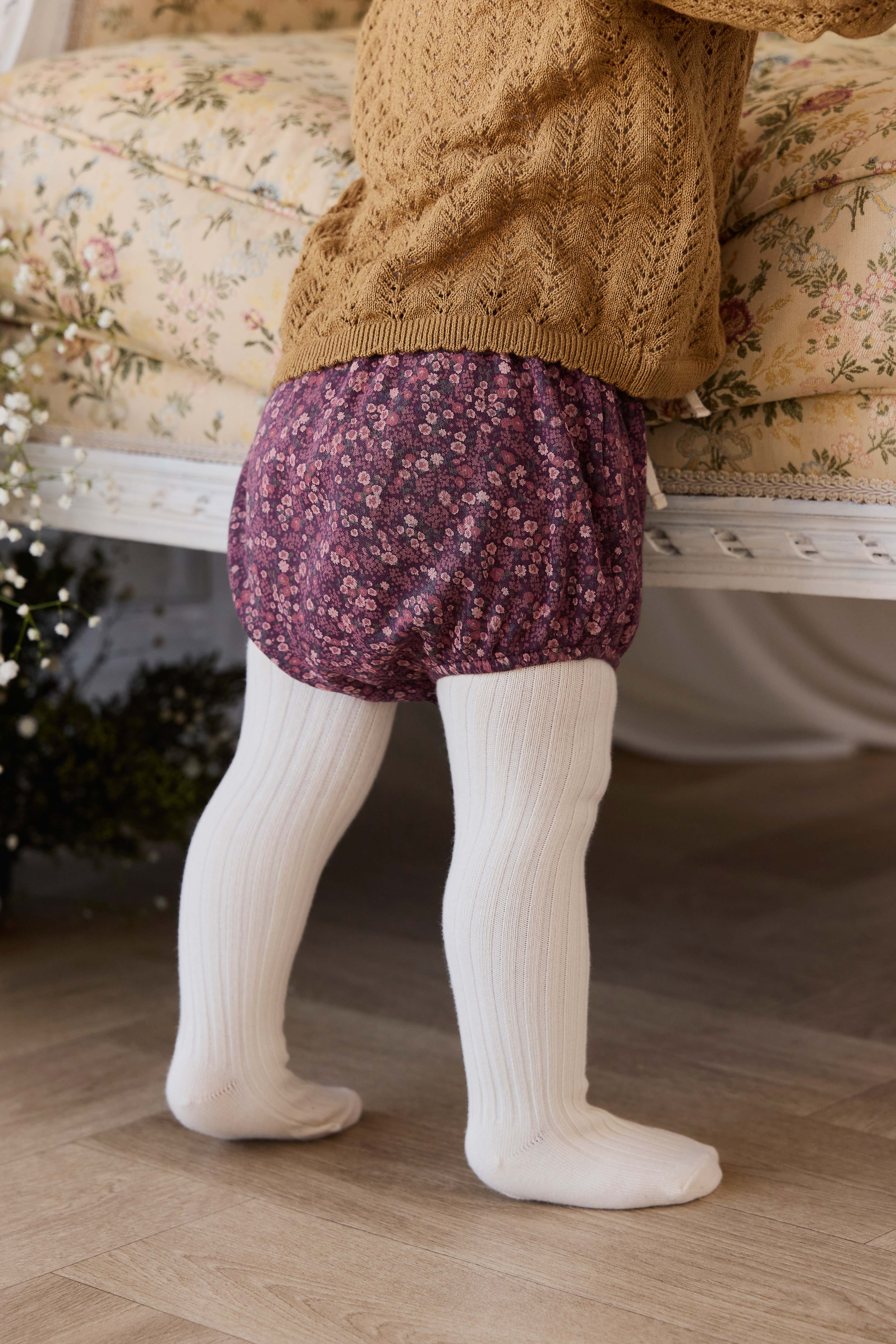 Organic Cotton Classic Bloomer - Fig Floral