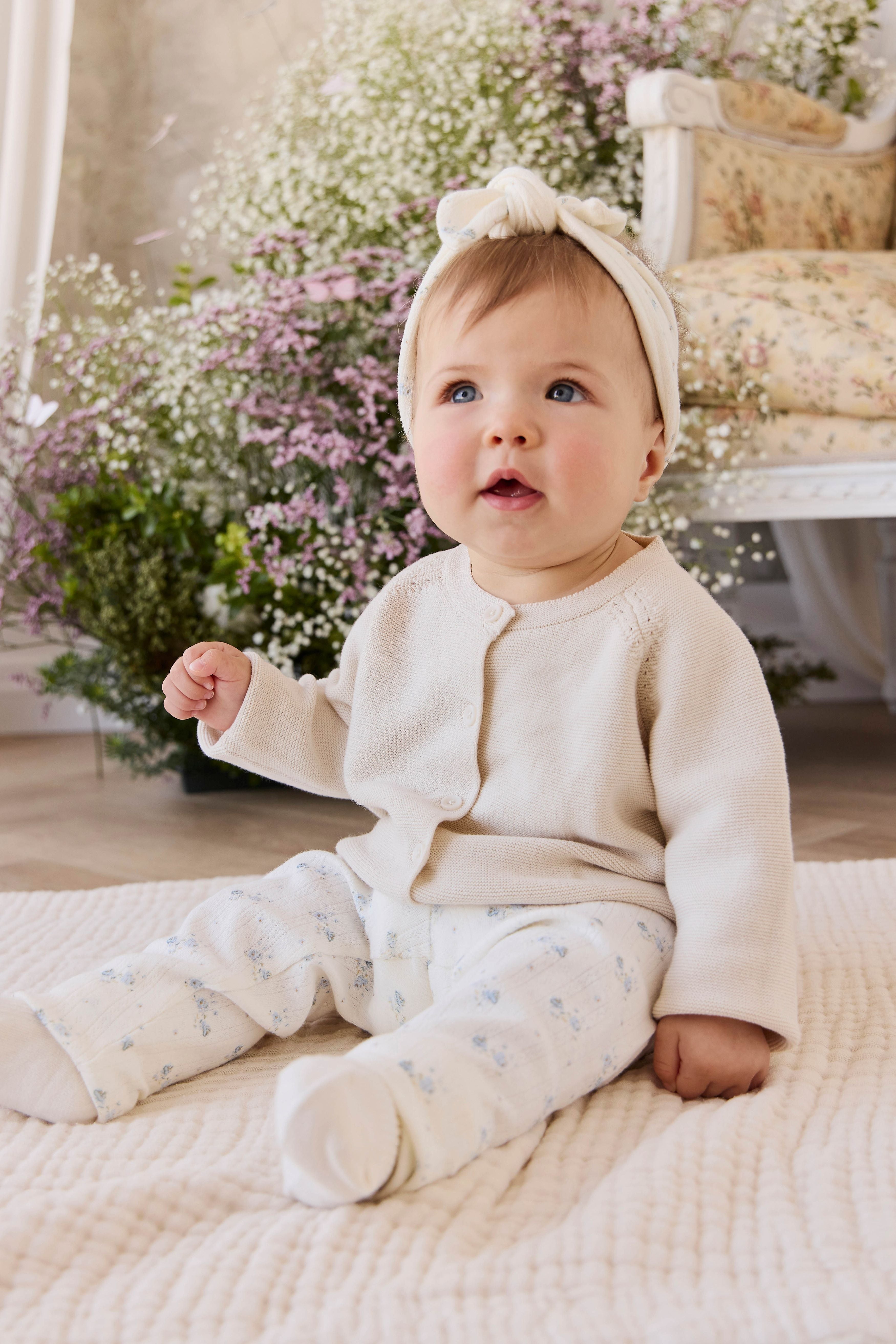 Organic Cotton Pointelle Everyday Legging - Molly Blue