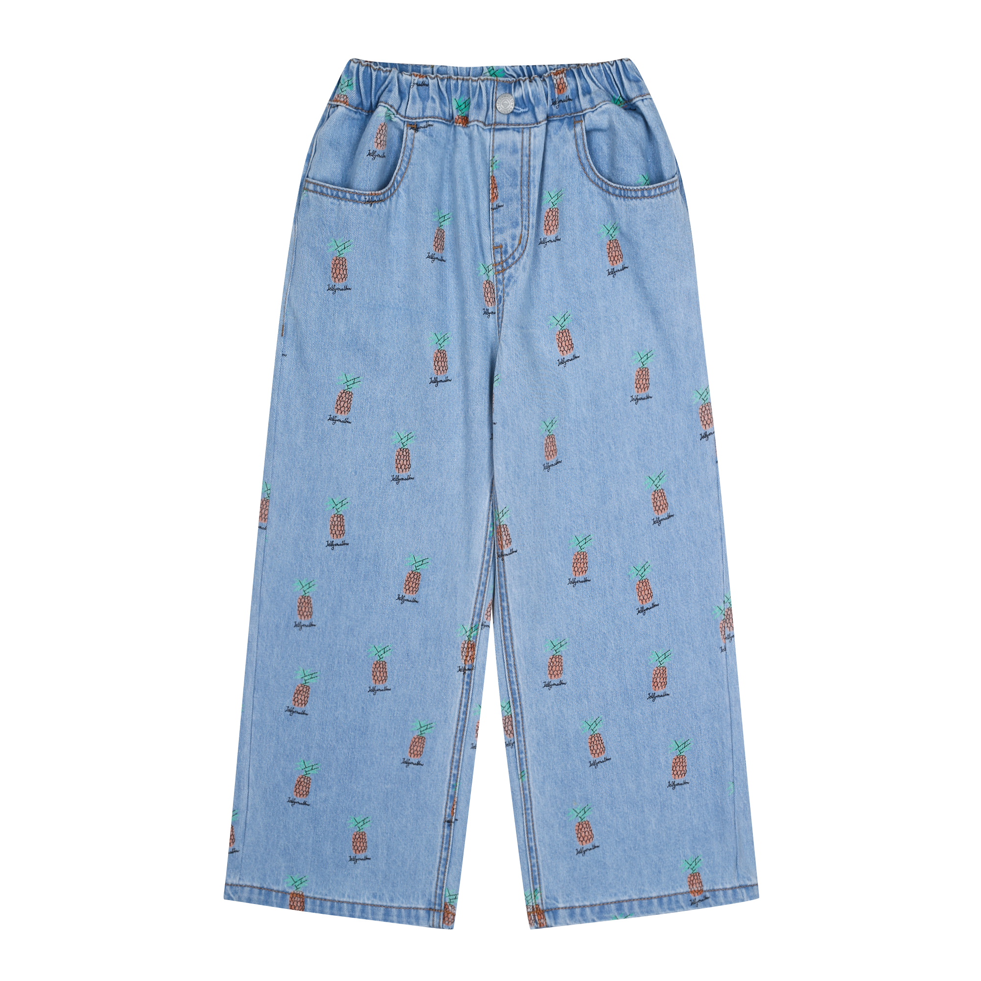 Pineapple Light Denim Pants - Light Blue