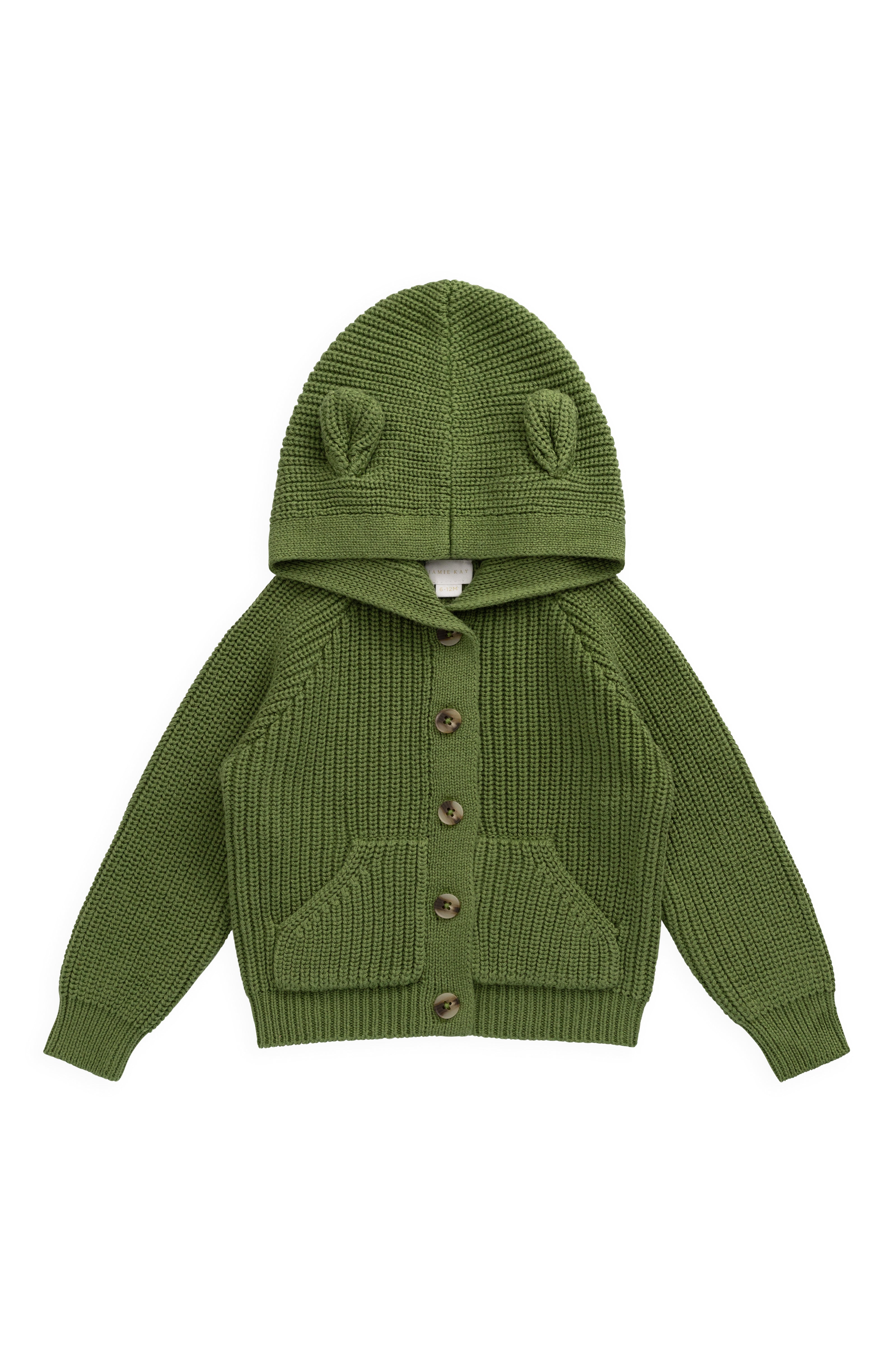 Bear Cardigan - Matcha