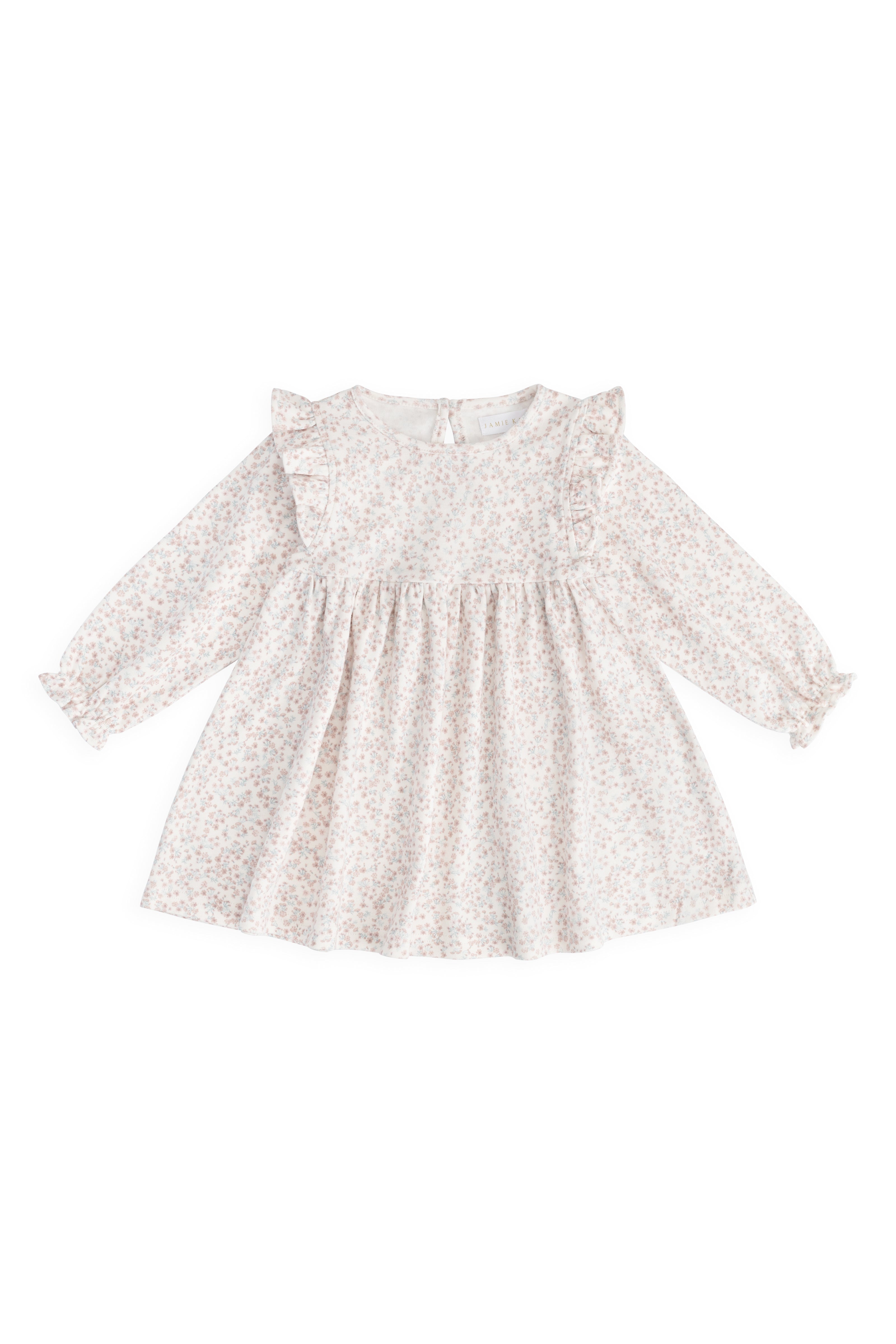 Organic Cotton Frankie Dress - Posy Milk