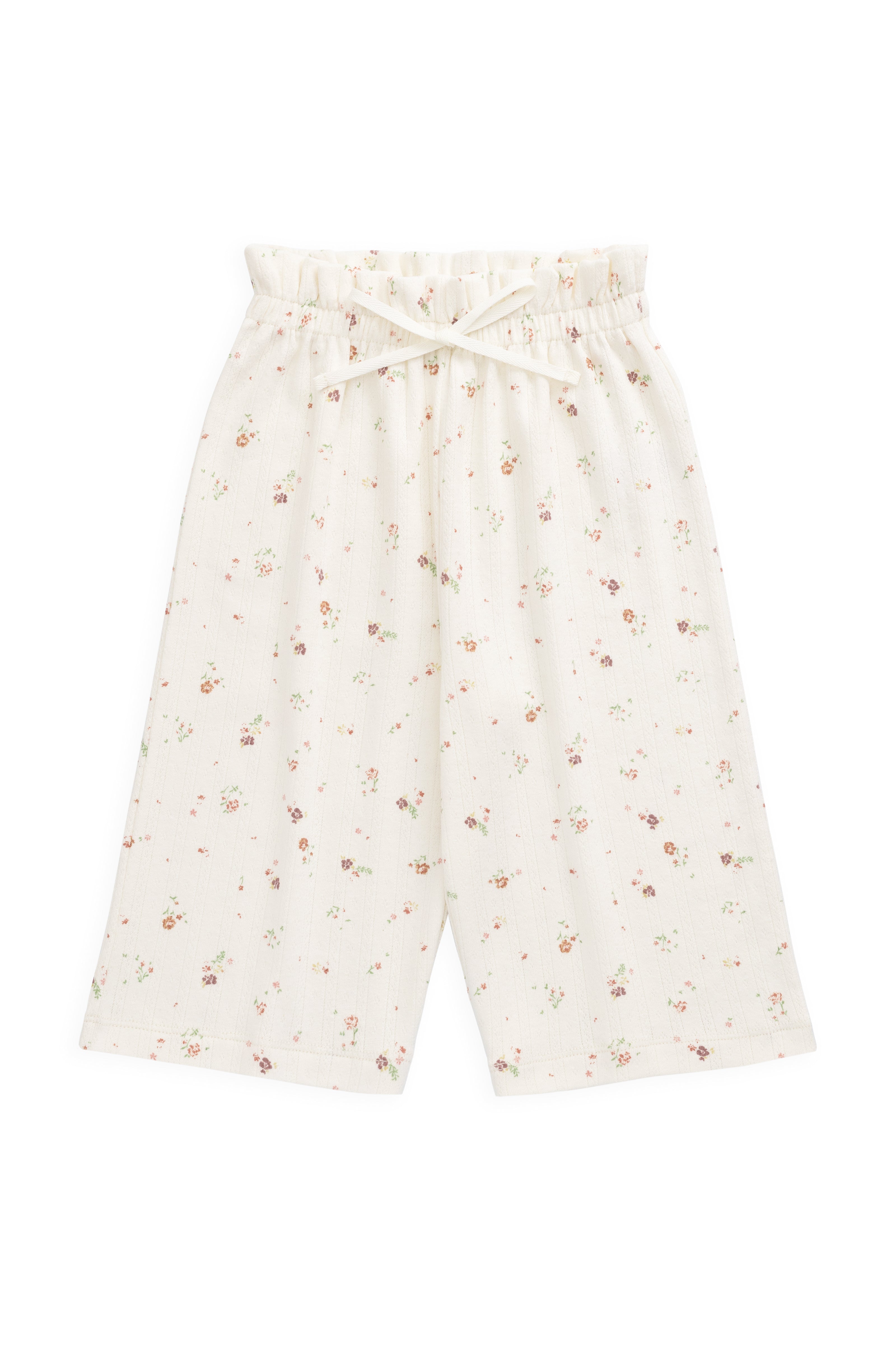 Organic Cotton Pointelle Carine Pant - Eloise Egret