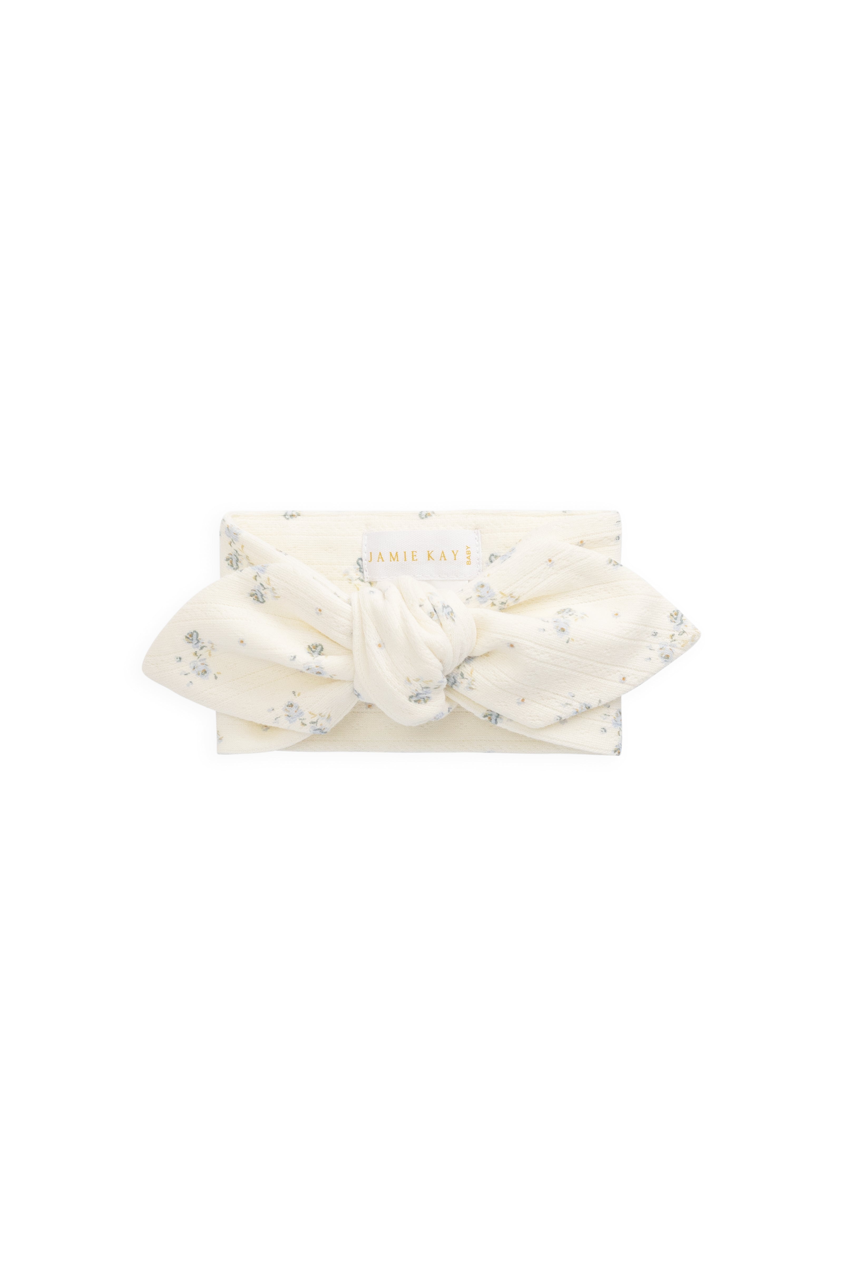 Organic Cotton Pointelle Headband - Molly Blue