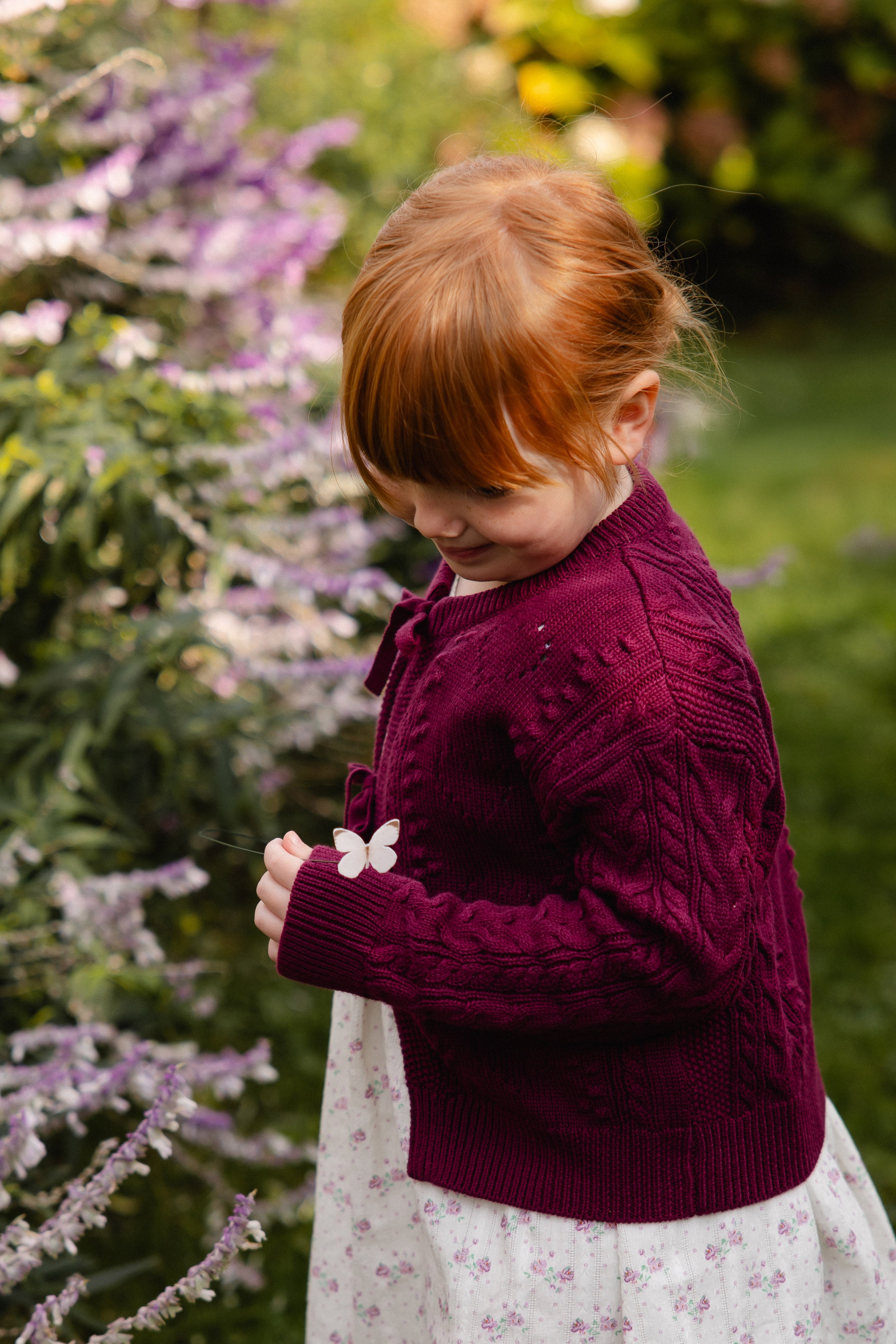 Josephine Knitted Cardigan - Mulberry Wood