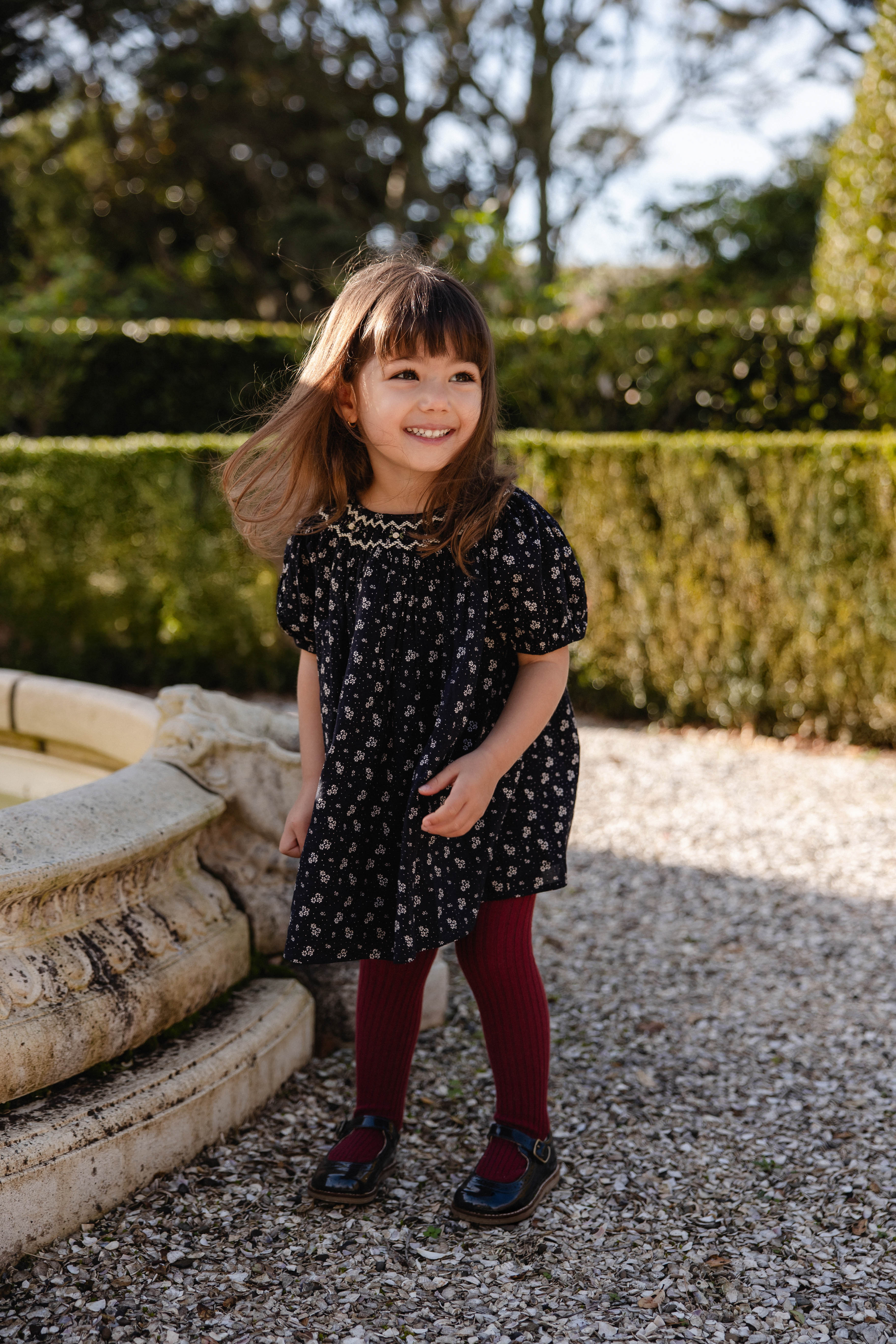 Organic Cotton Dominique Dress - Maisie Navy