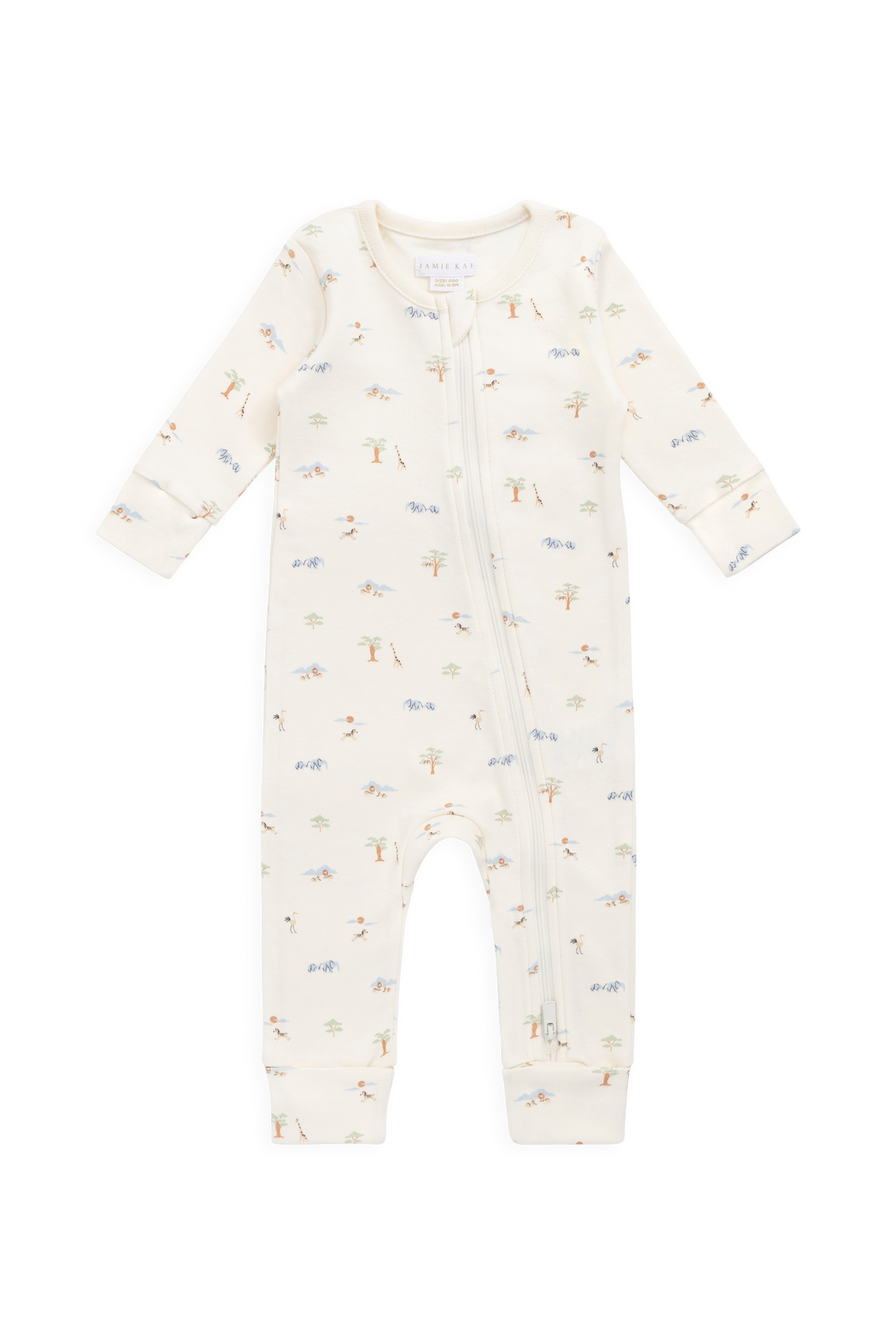 Organic Cotton Jude Onepiece - Savannah Animals Tofu