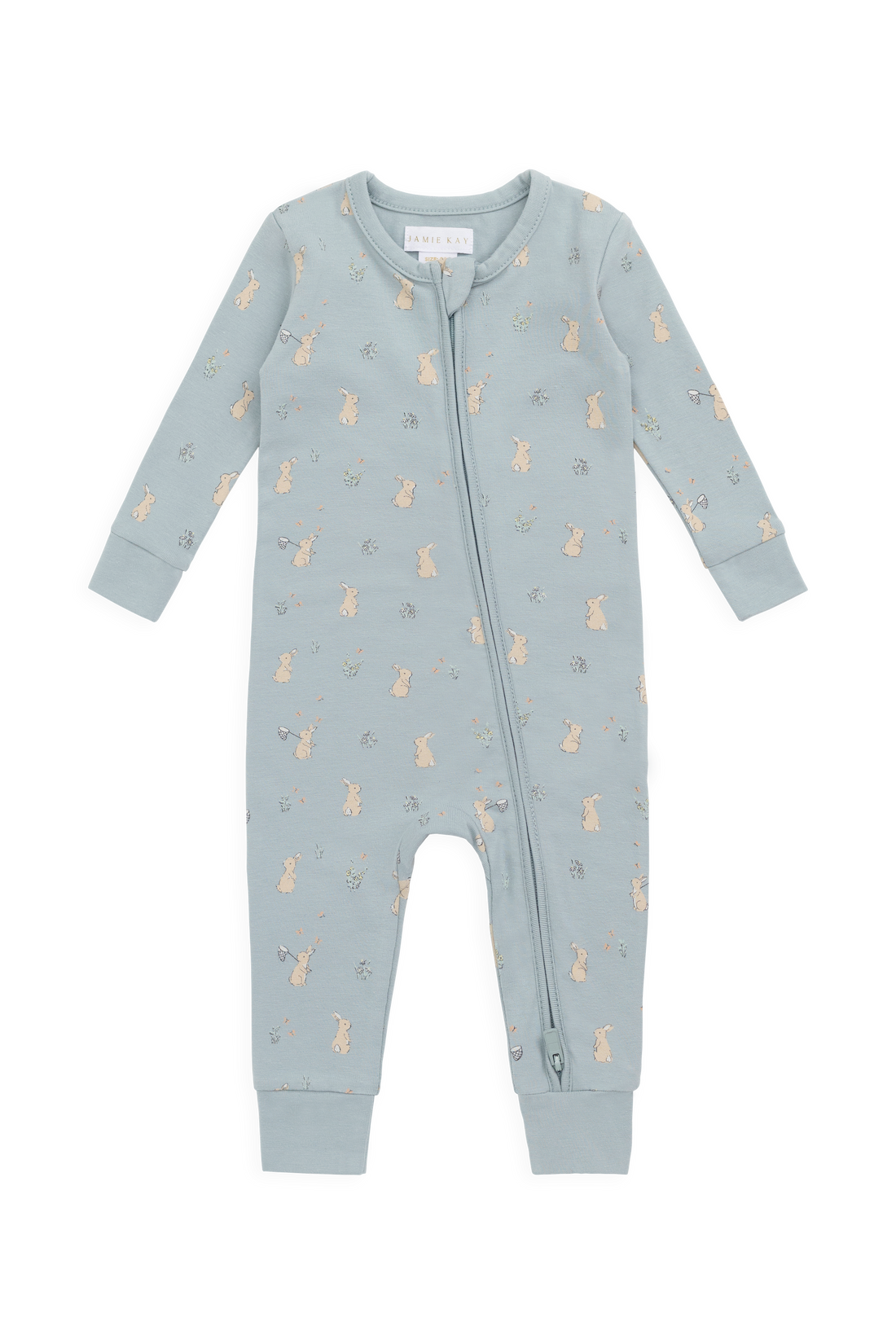 Organic Cotton Jude Onepiece - Lapin Jardin Blue