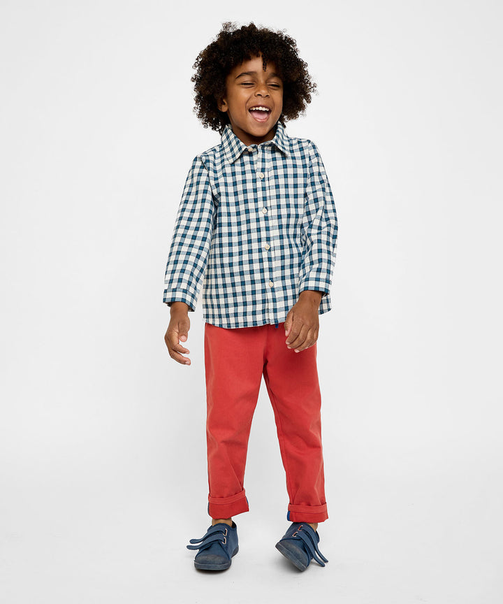 Jeffie Shirt - Blue Picnic Check