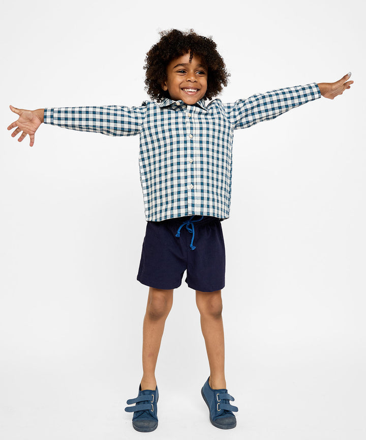 Jeffie Shirt - Blue Picnic Check