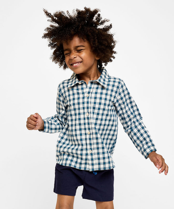 Jeffie Shirt - Blue Picnic Check