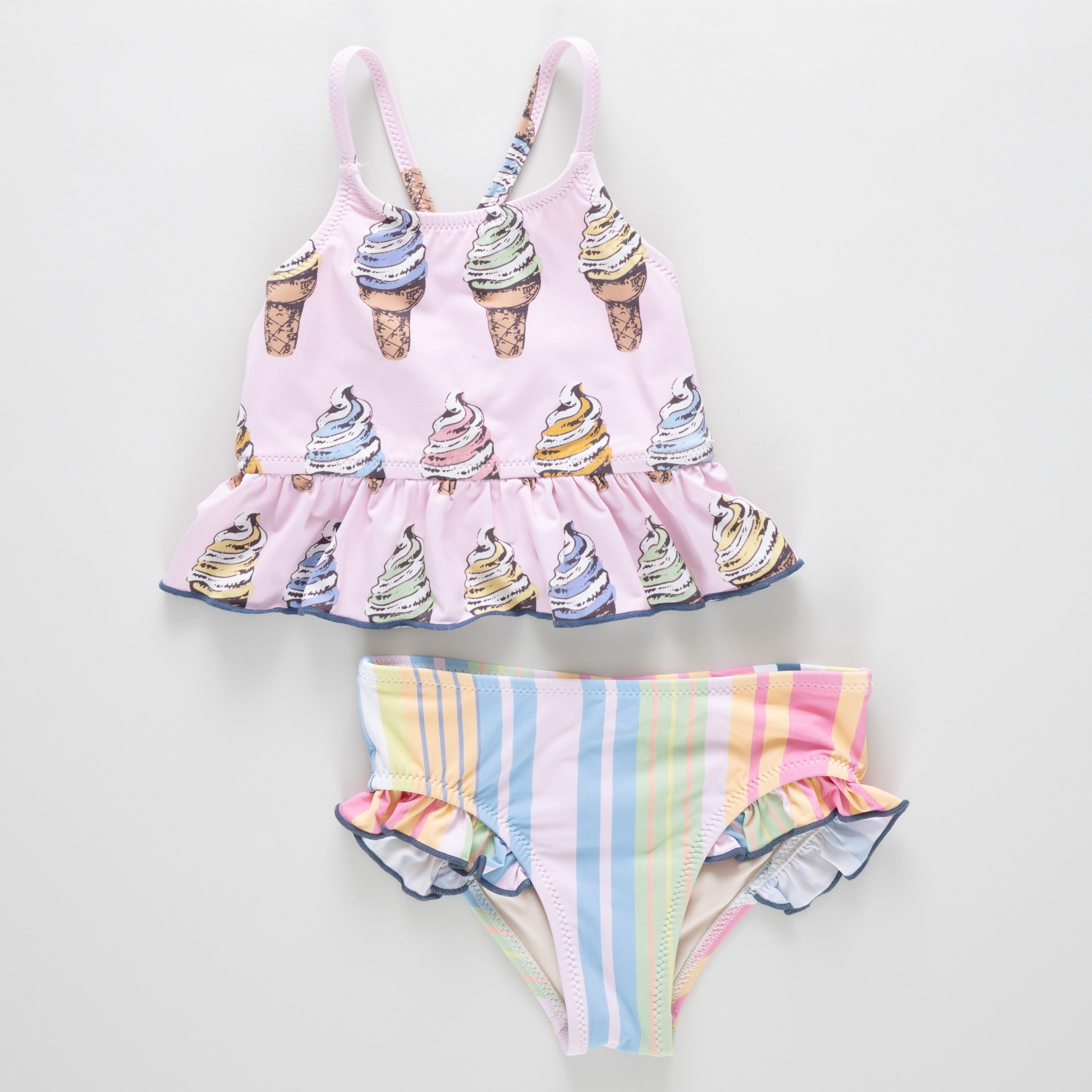 Girls Joy Tankini - Pink Soft Serve