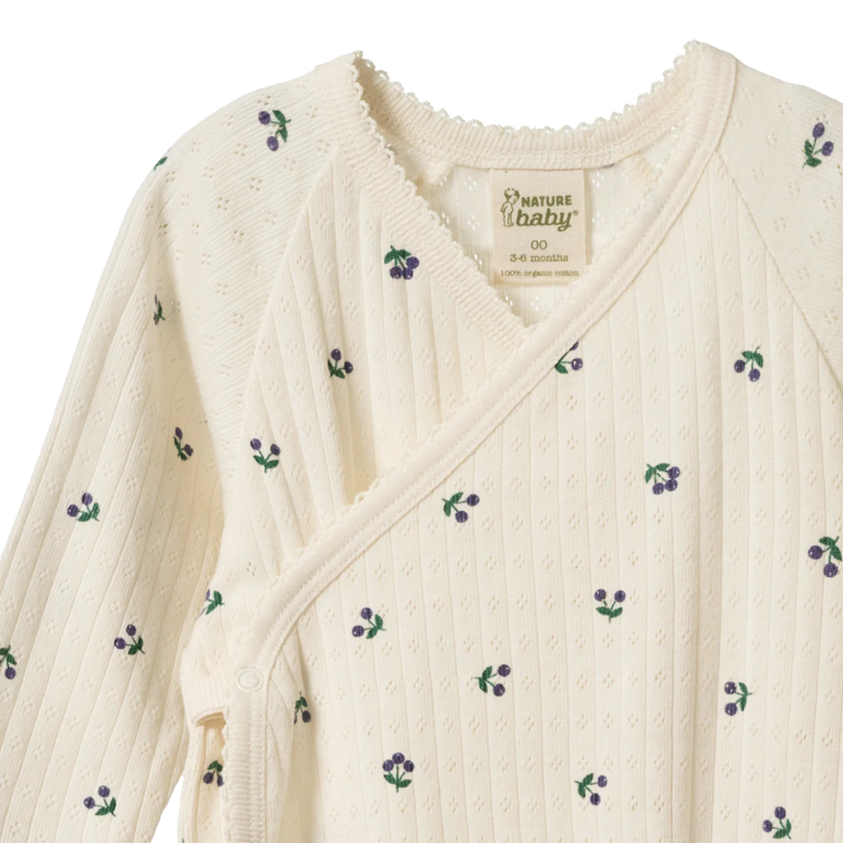 Pointelle Kimono Stretch and Grow - Winter Berry