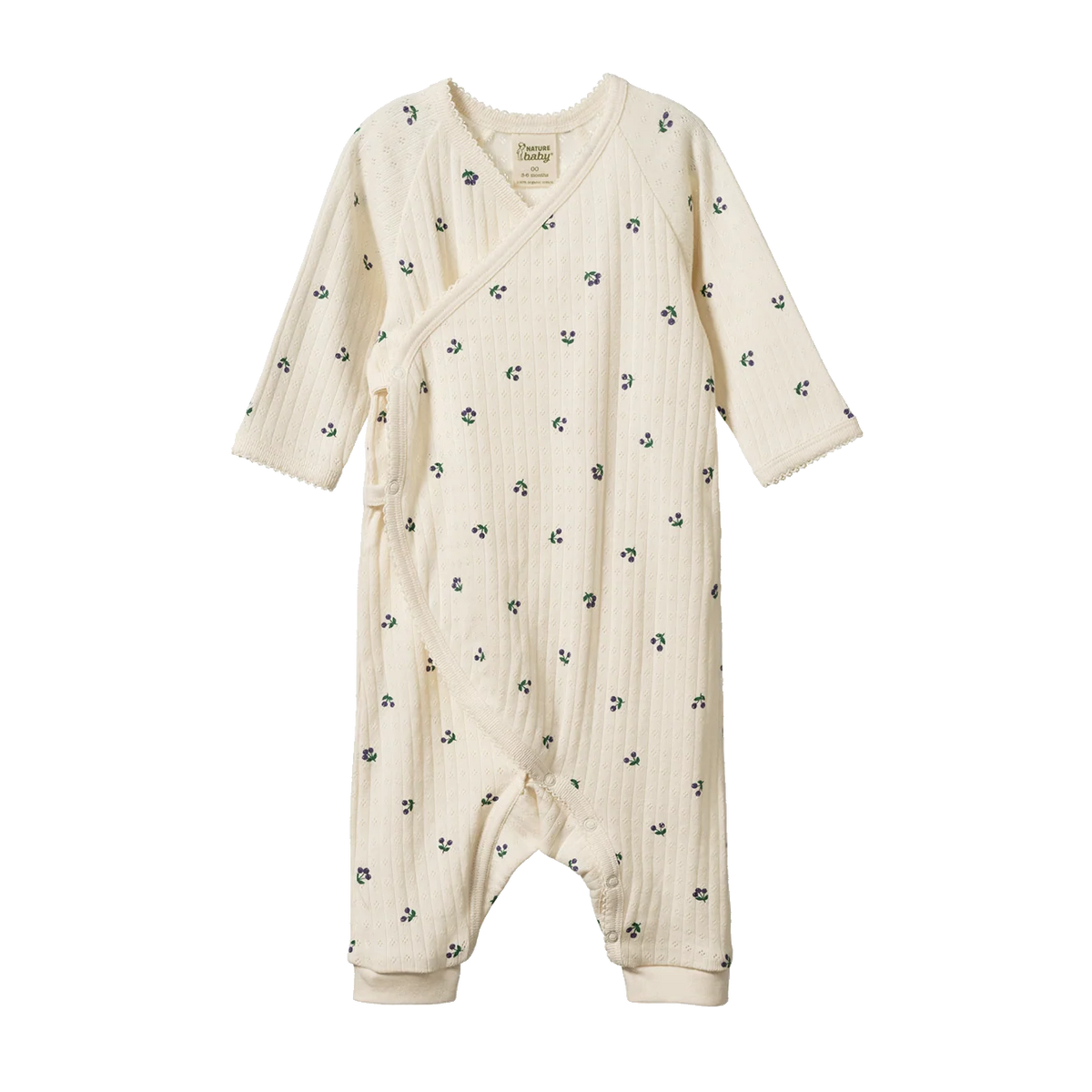 Pointelle Kimono Stretch and Grow - Winter Berry