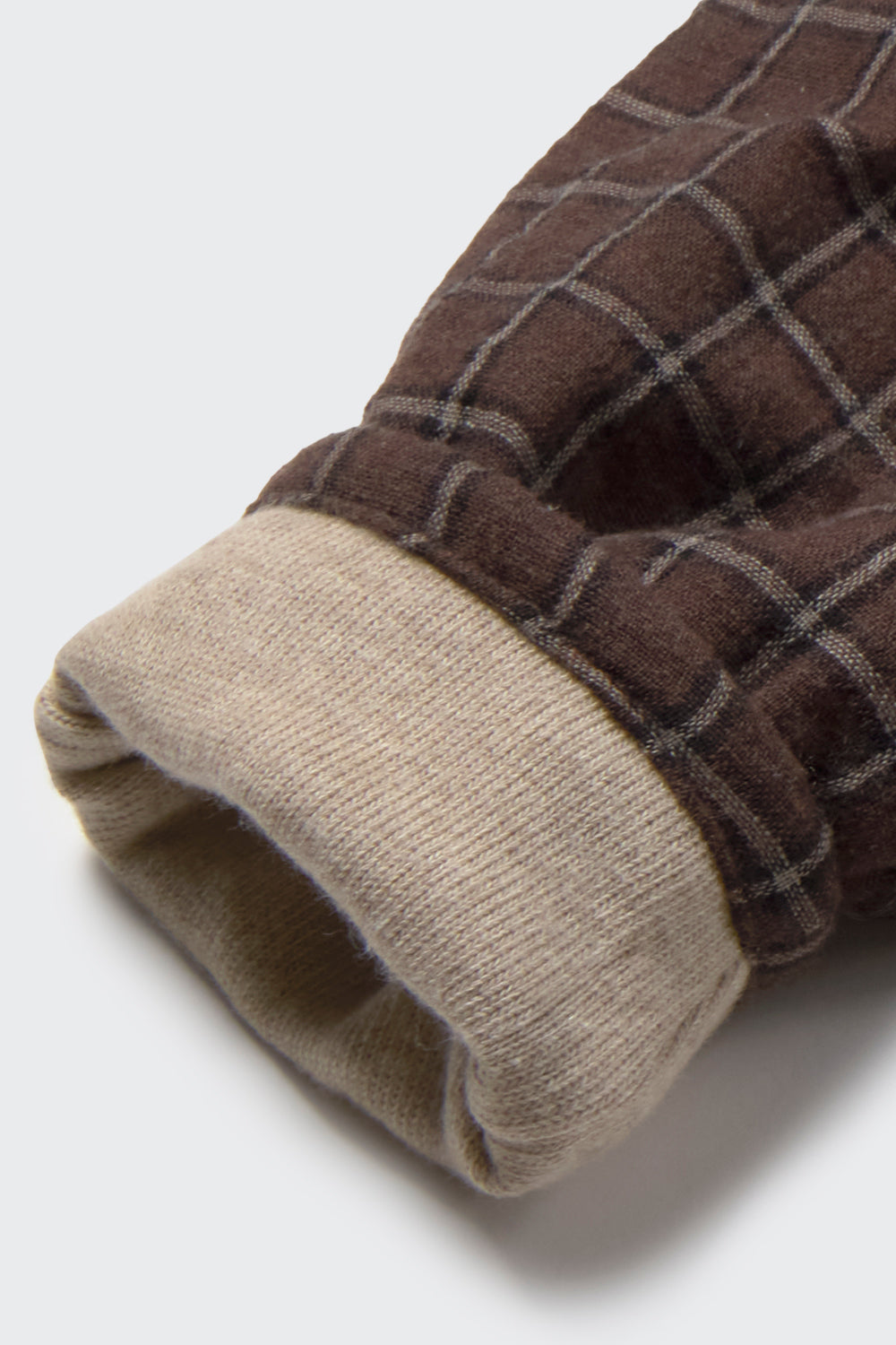 Kobe Textured Plaid Check Baby Pants - Brown
