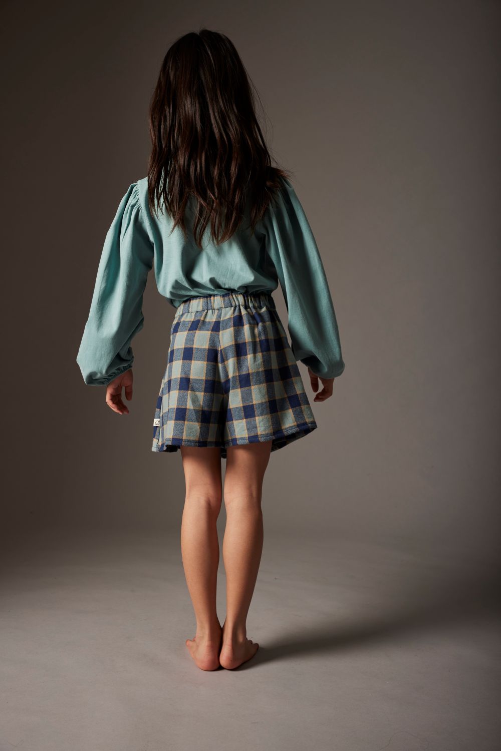 Check Flannel Skirt - Artic Blue