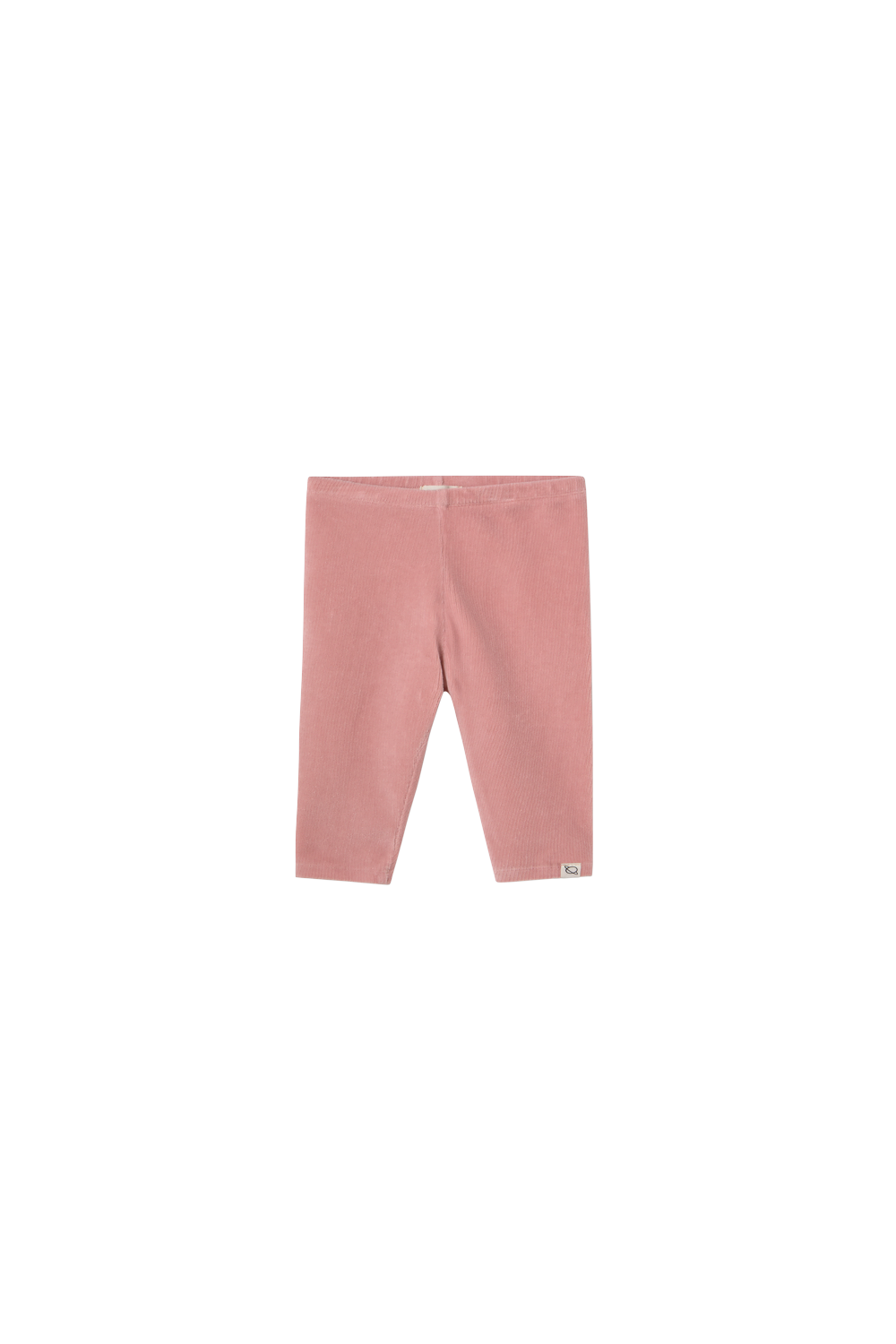 Corduroy Velour Knit Baby Leggings - Silver Pink
