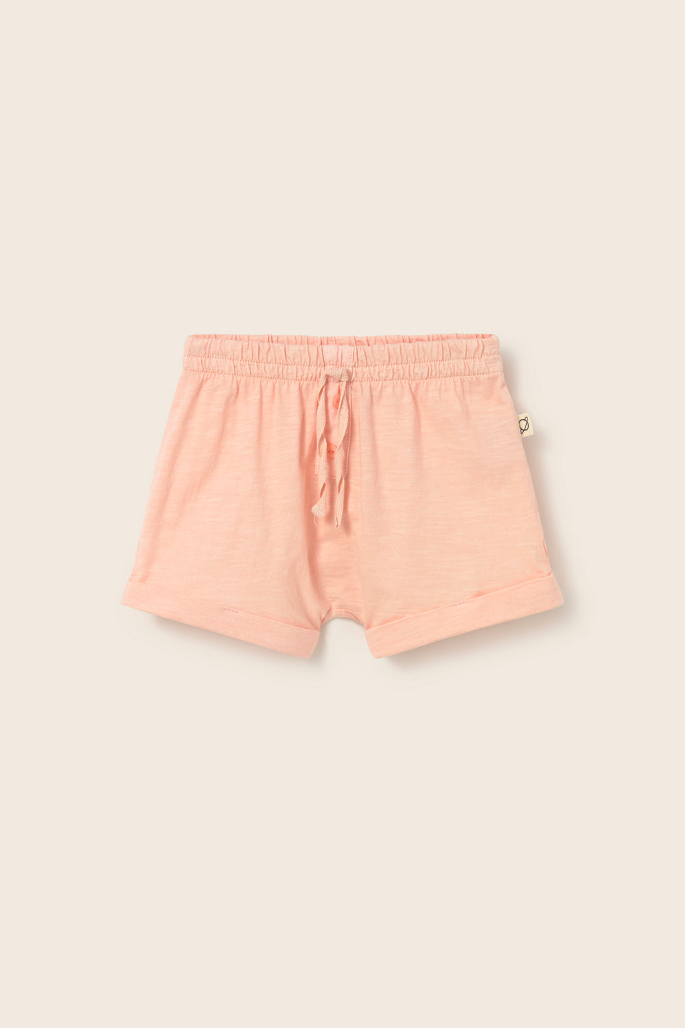 Lirio Soft Slub Cotton Baby Shorts - Cloud Pink