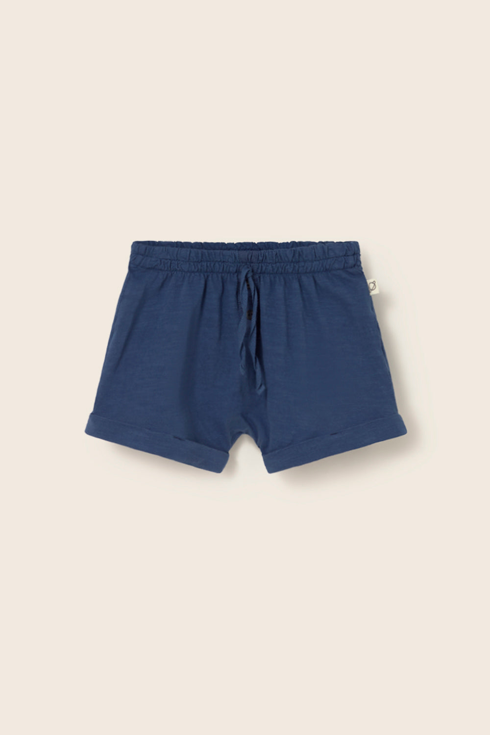 Lirio Soft Slub Cotton Baby Shorts - Navy