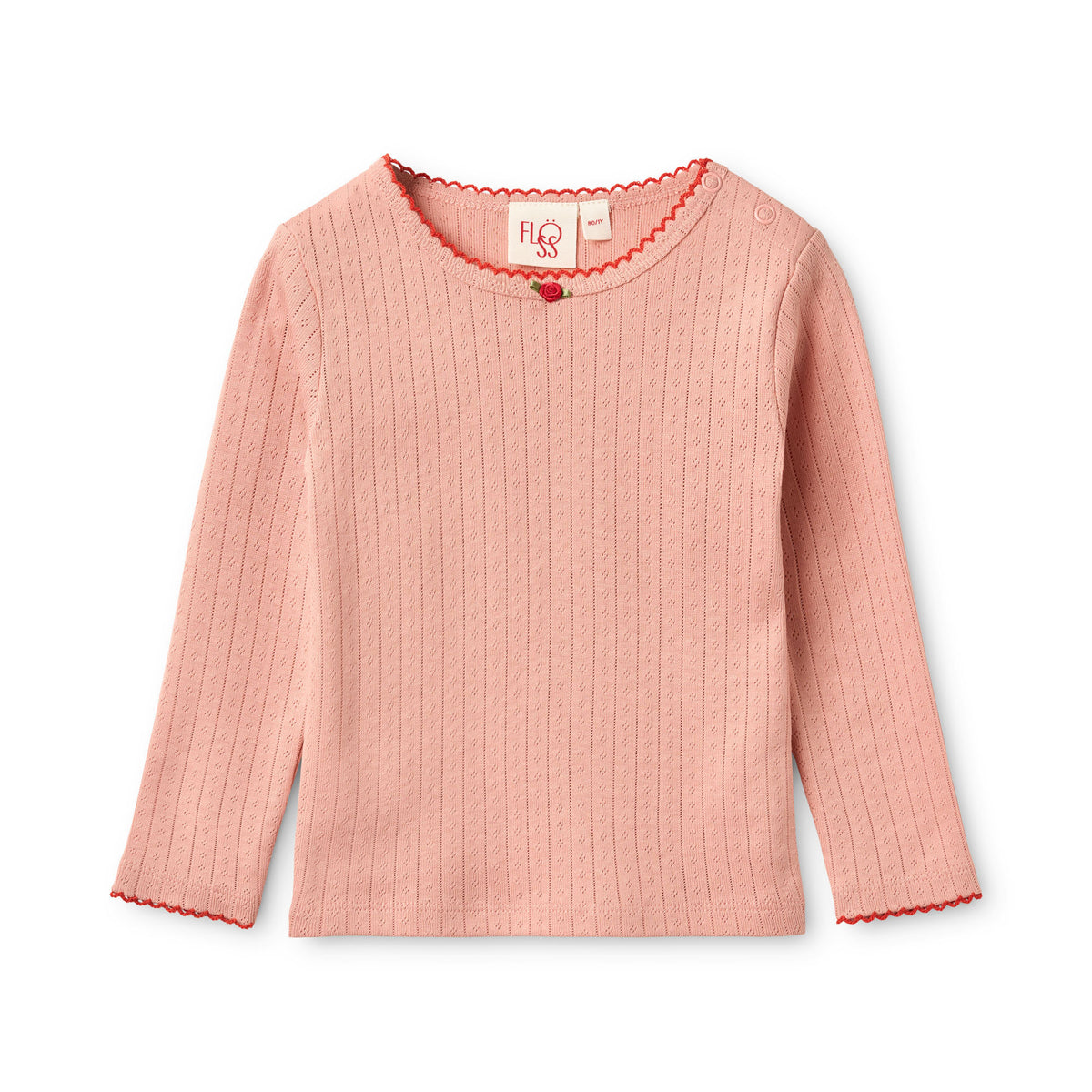 Liva Pointelle Blouse - Warm Pink