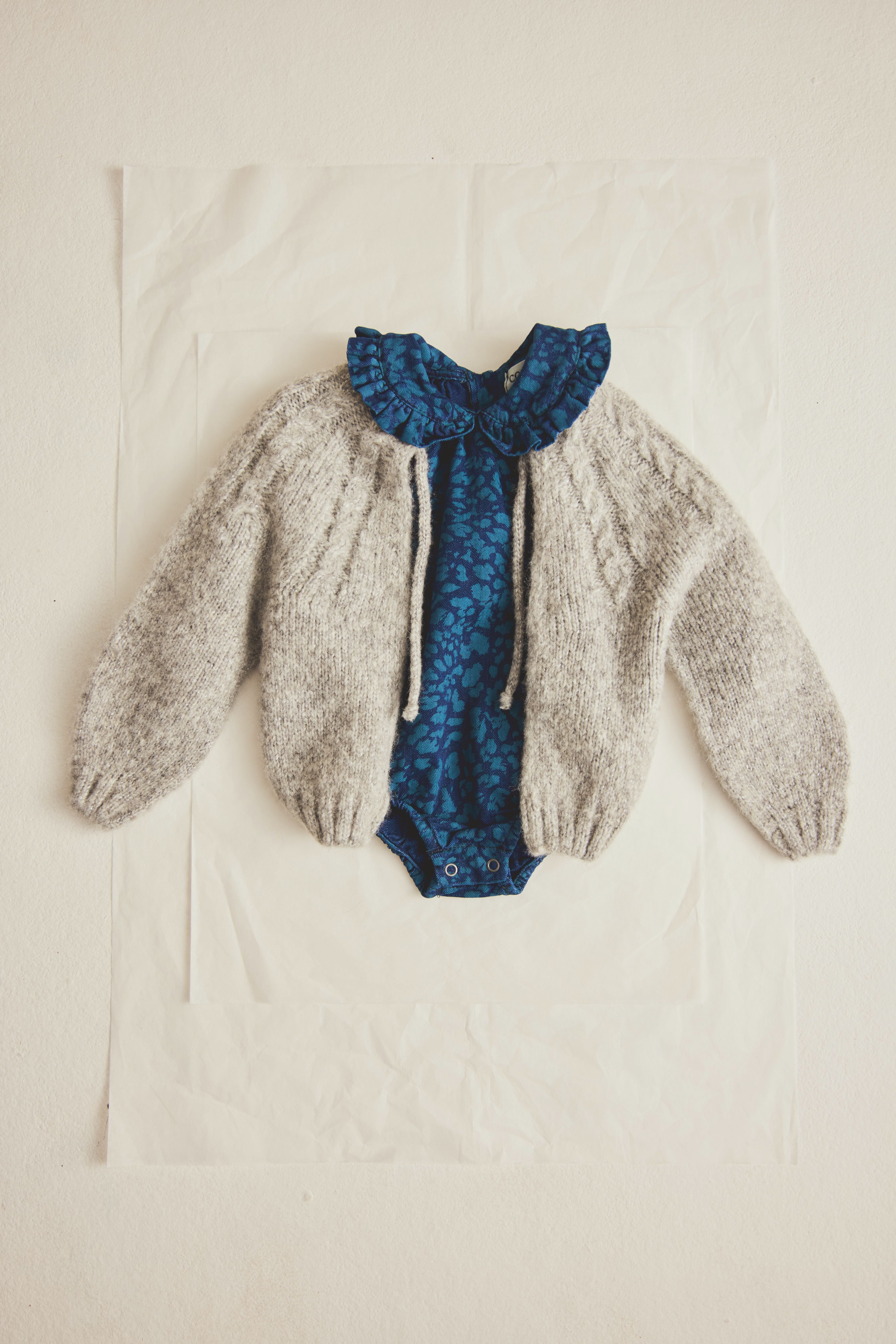 Lucia Cotton Denim Baby Romper - Animal