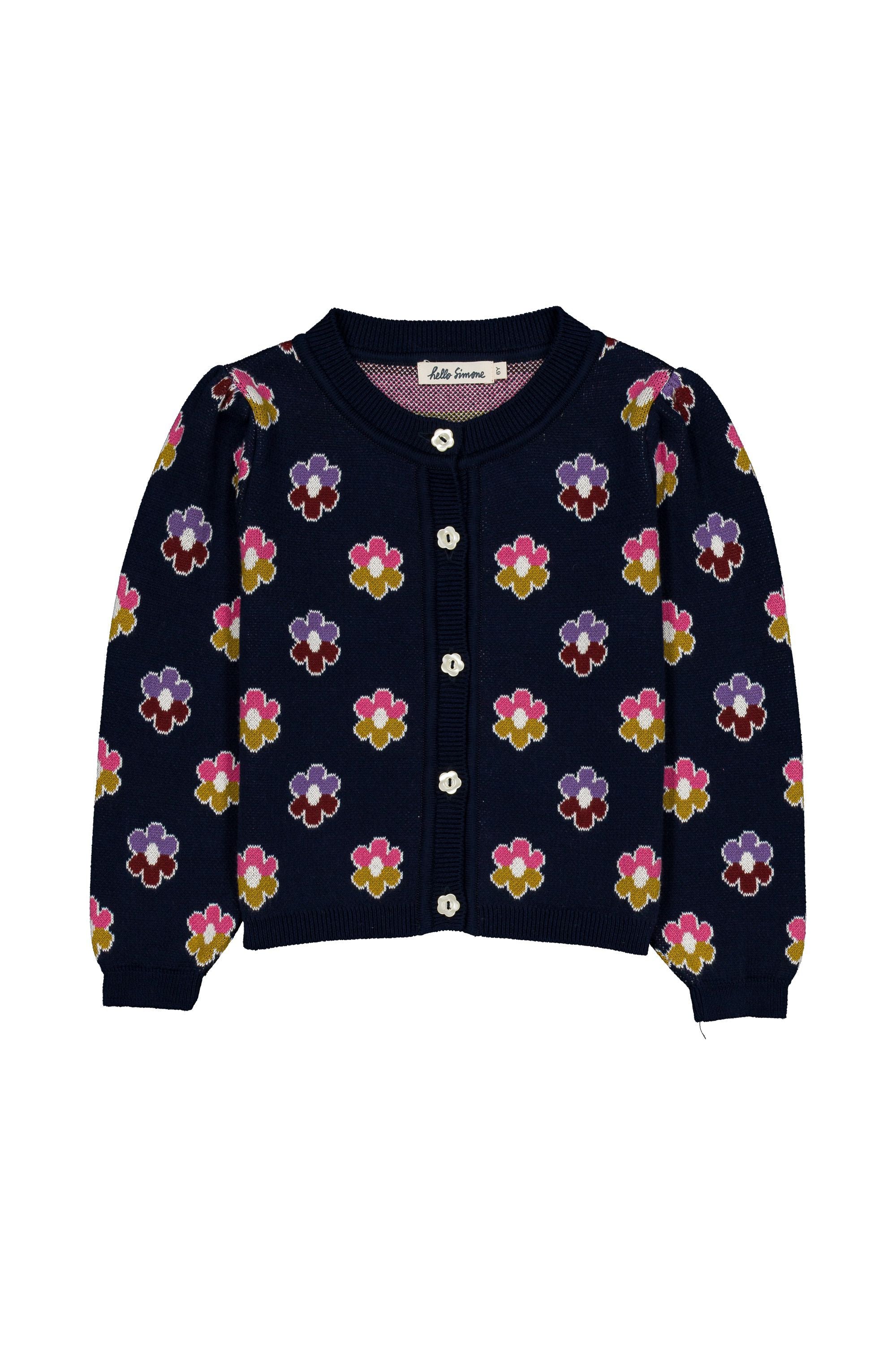 Lison Cardigan - Rainbow Flower
