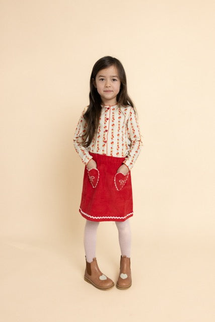 Carol Skirt - Poppy Red