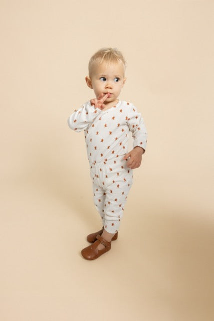 Charlie Leggings - Gingerbread Dot