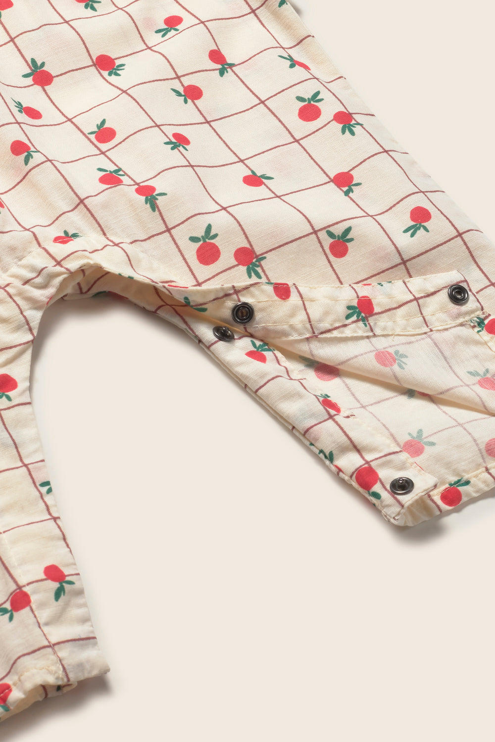 Mae Slub Fruit Poplin Baby Jumpsuit - Ivory