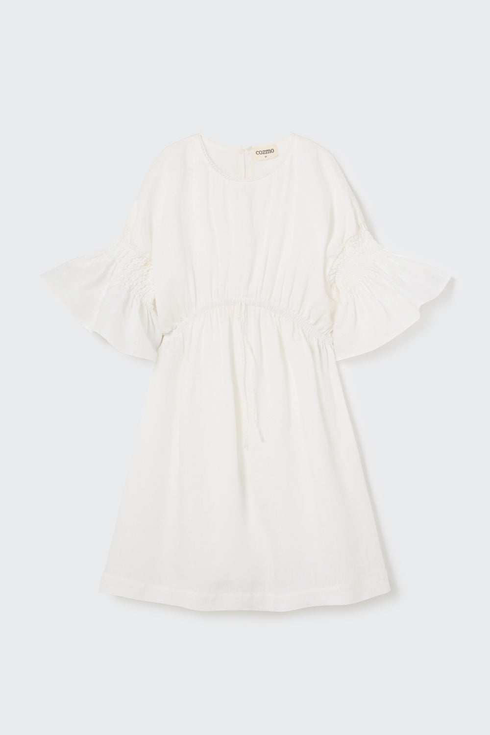 chinese dress ladies Ivy Linen Midi Dress-Olive, Ivory Stripe