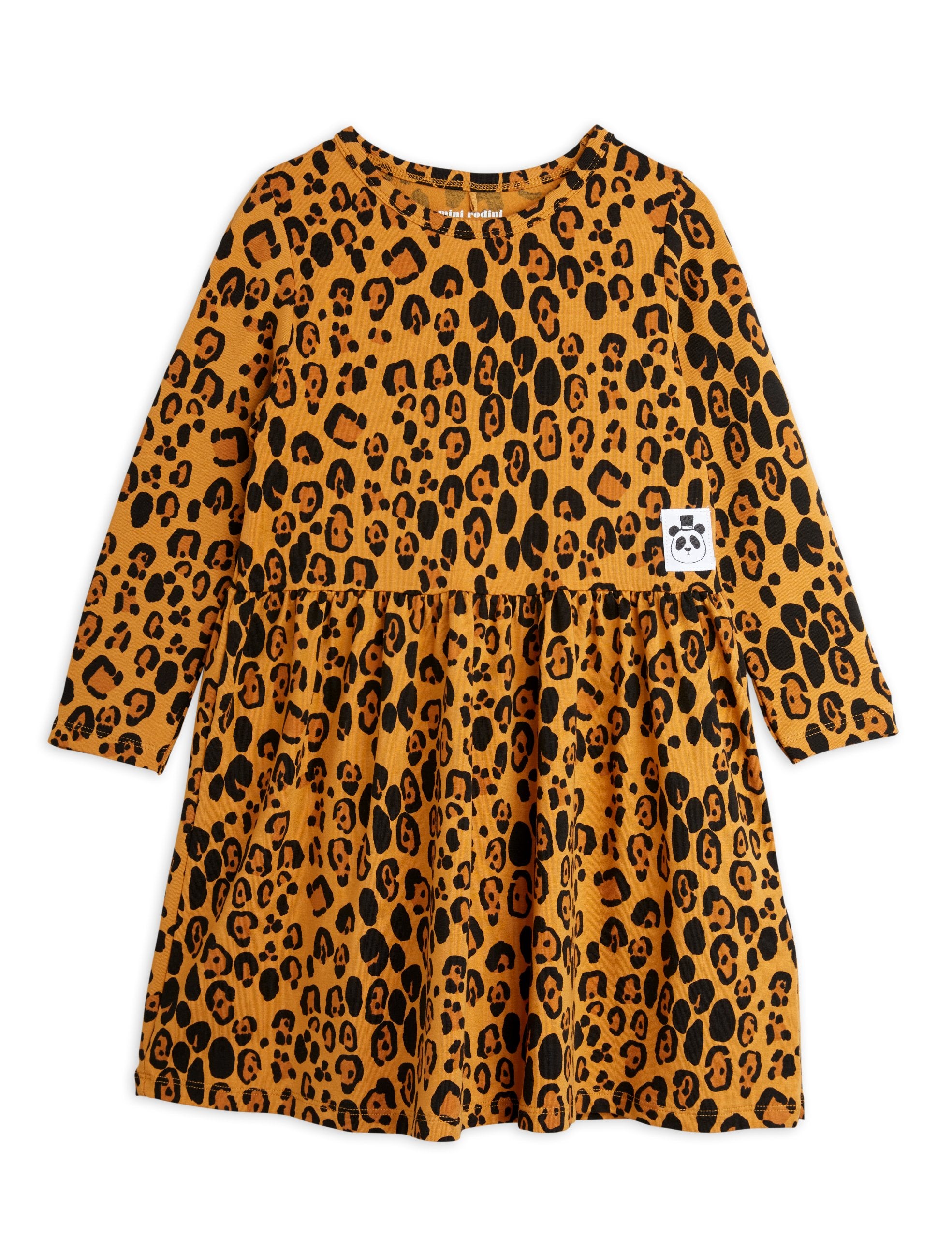 Basic Leopard LS Dress Tencel - Beige
