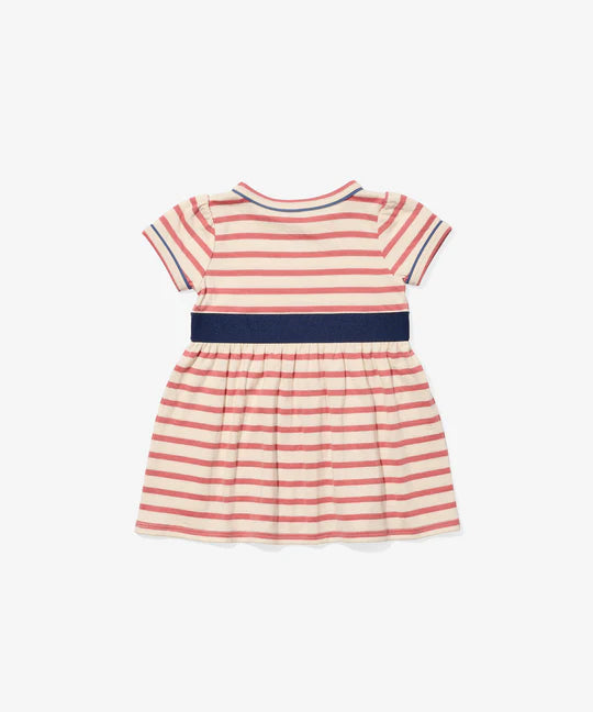 Mirren Baby Dress - Nautical Red Stripe