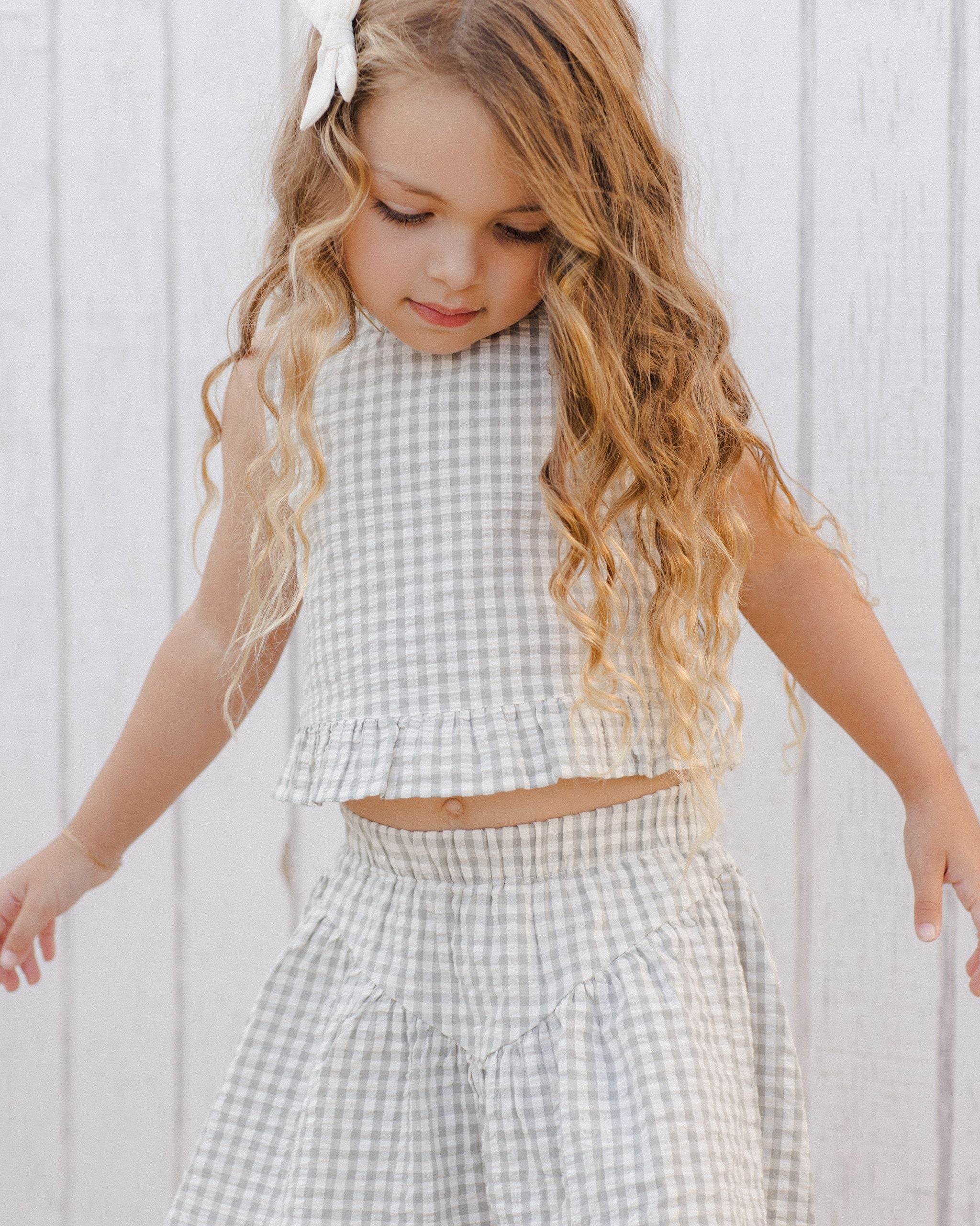 Sparrow Skirt || Eucalyptus Gingham