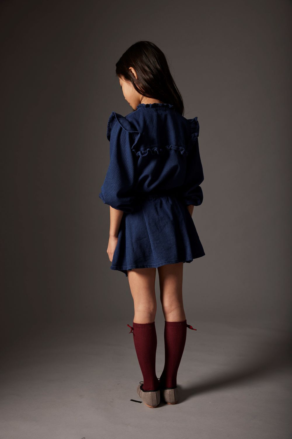 Dobby Denim Blouse - Denim