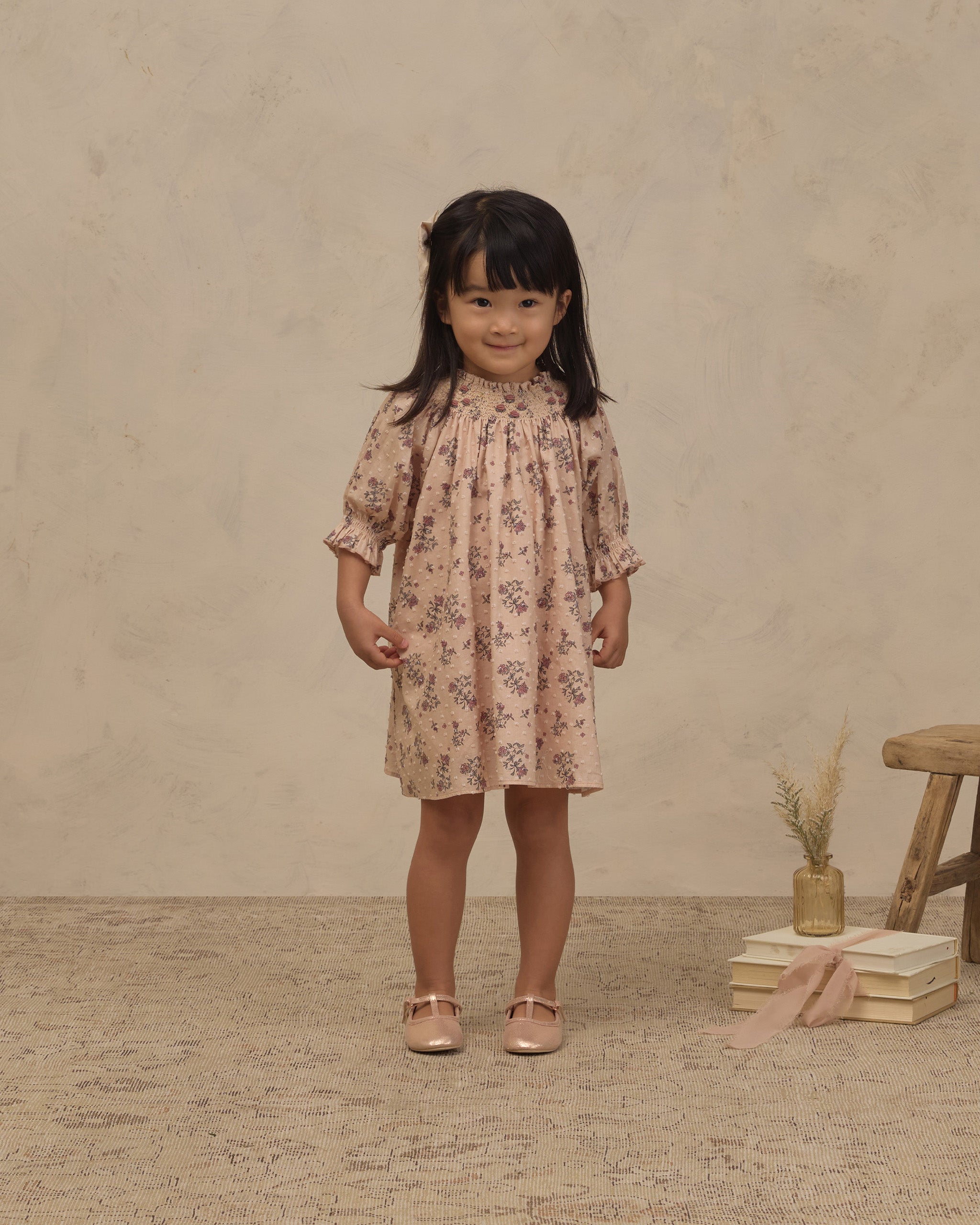 Maddie Dress French Floral - Antique
