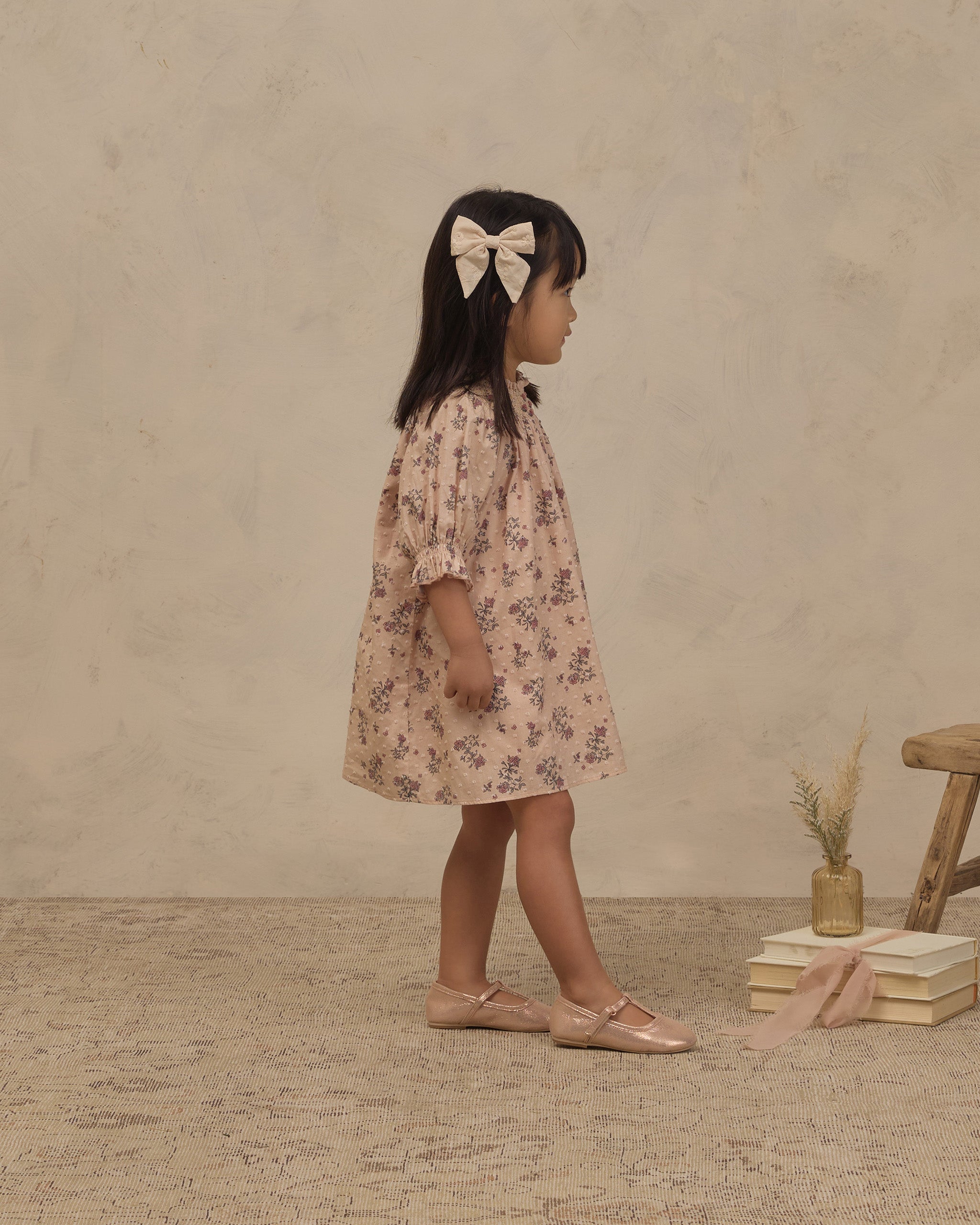 Maddie Dress French Floral - Antique