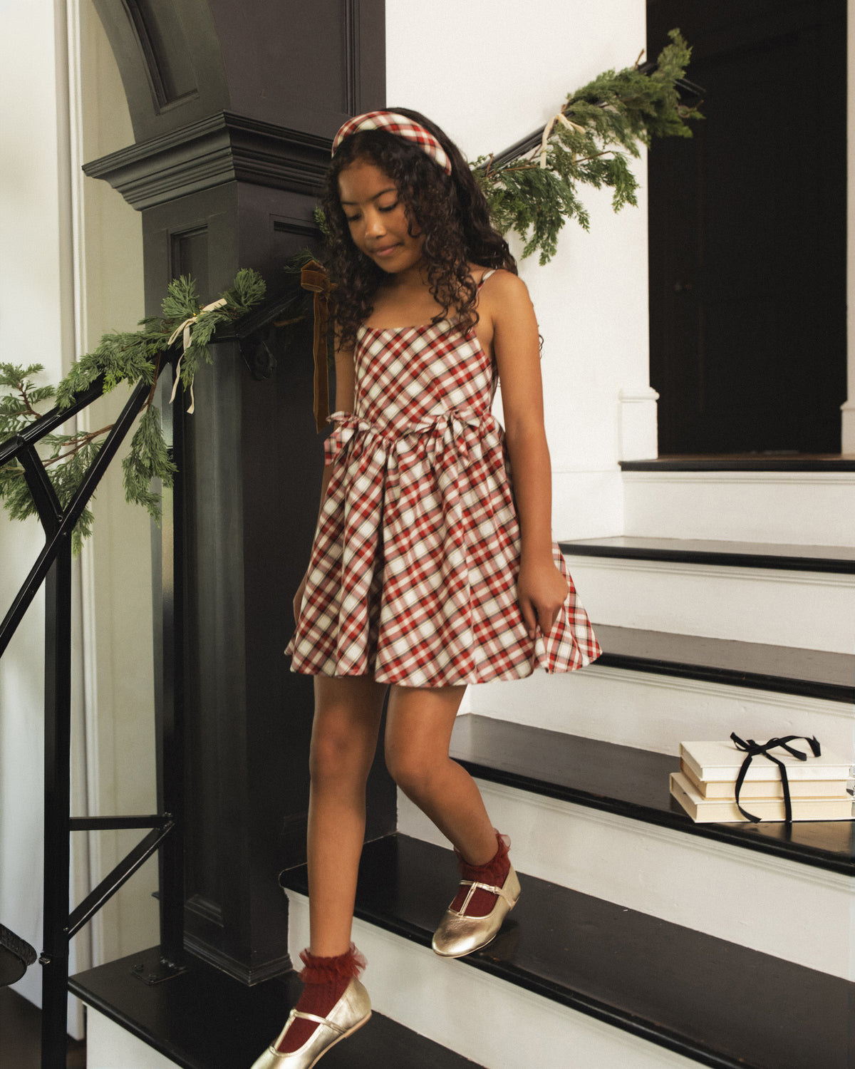 Padded Headband - Holiday Tartan