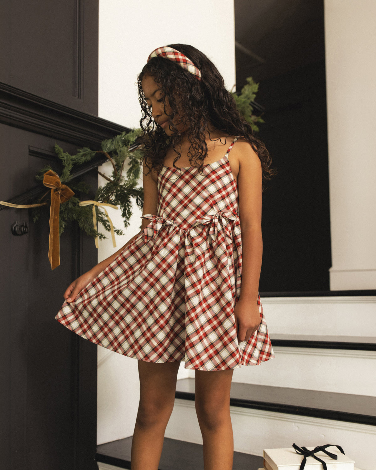 Padded Headband - Holiday Tartan