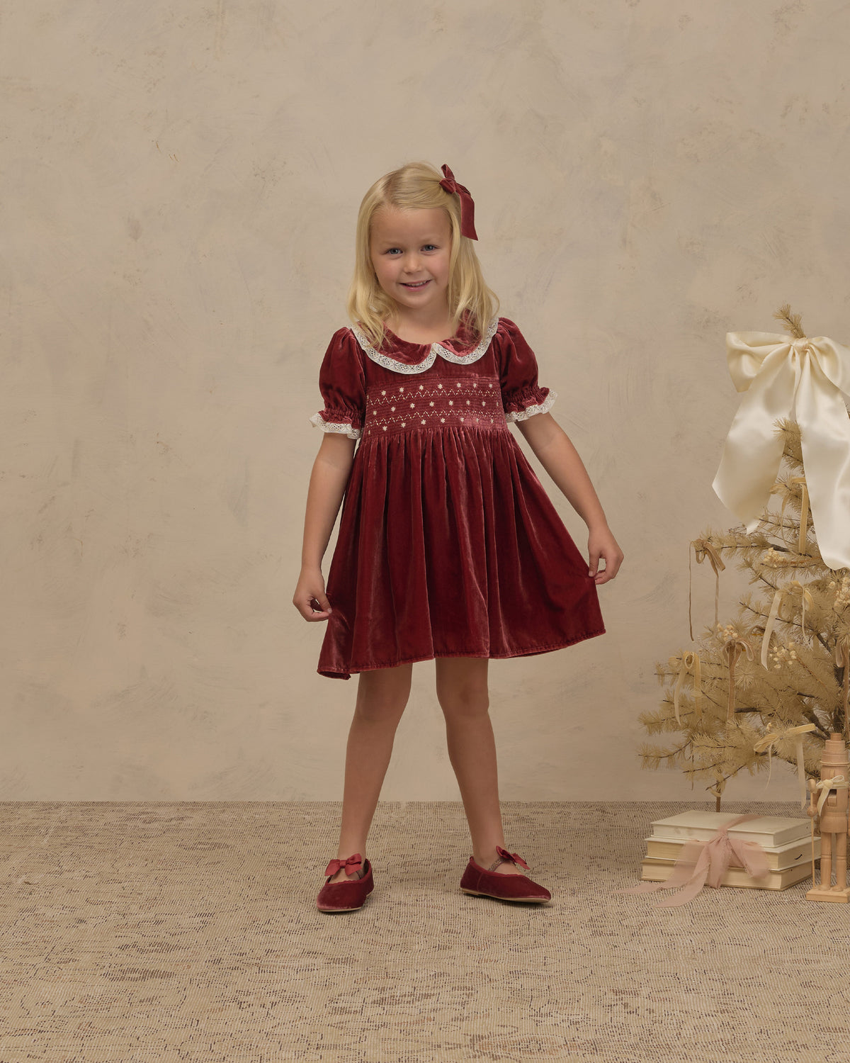 Bow Ballet Flats - Ruby
