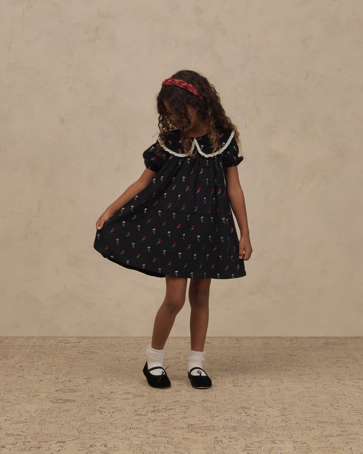 Janette Dress Winter Ditsy - Black