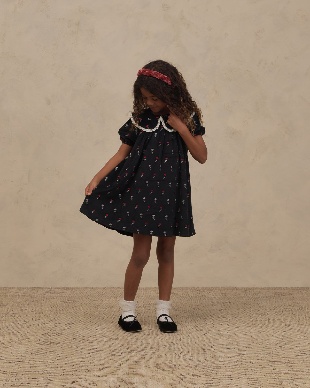 Janette Dress Winter Ditsy - Black