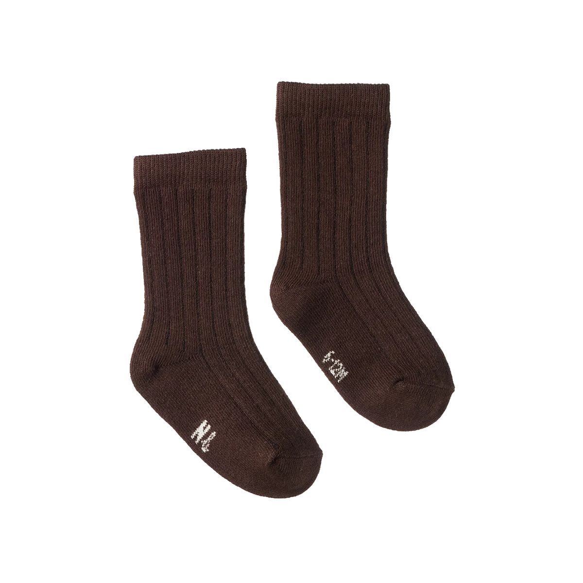 Organic Cotton Rib Socks - Pinecone