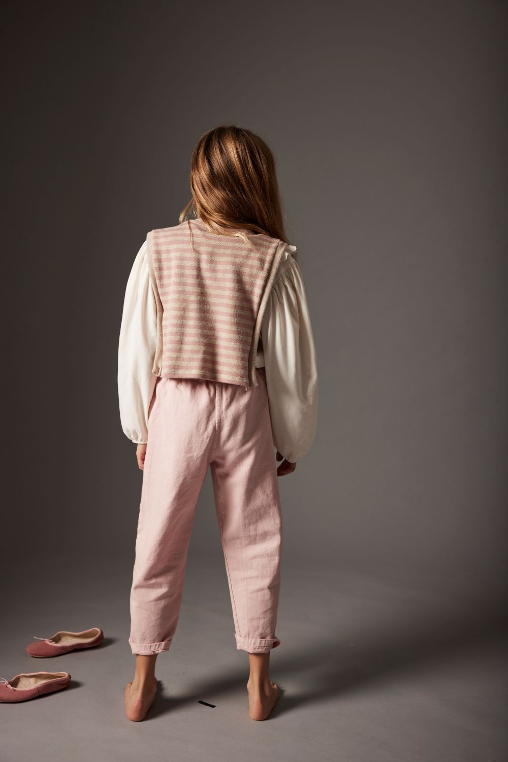 Smooth Cotton Twill Pants - Silver Pink