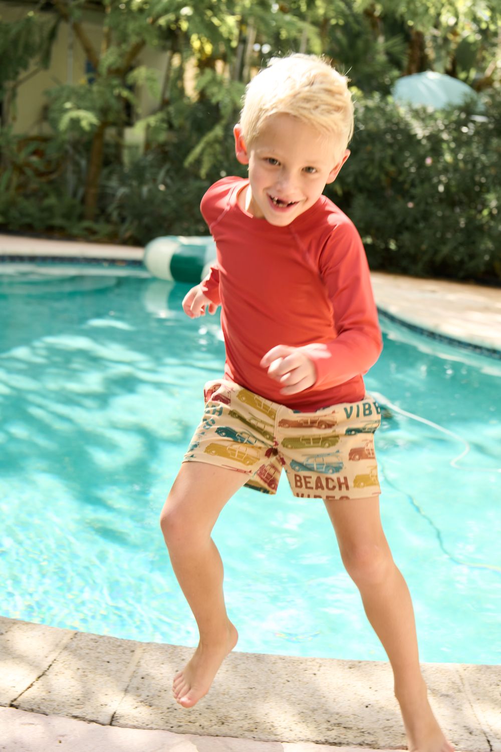 Boys Rash Guard - Red