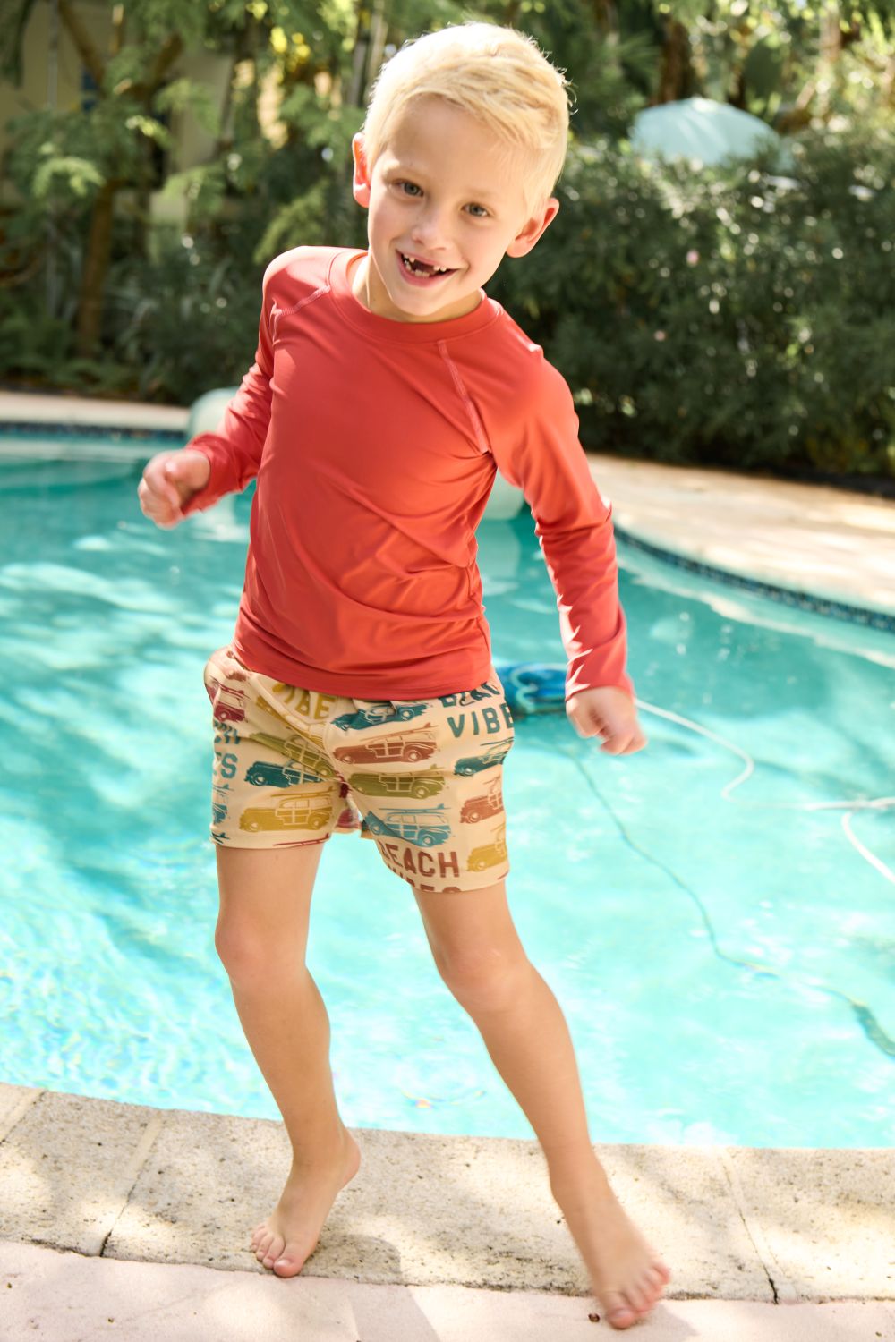 Boys Rash Guard - Red