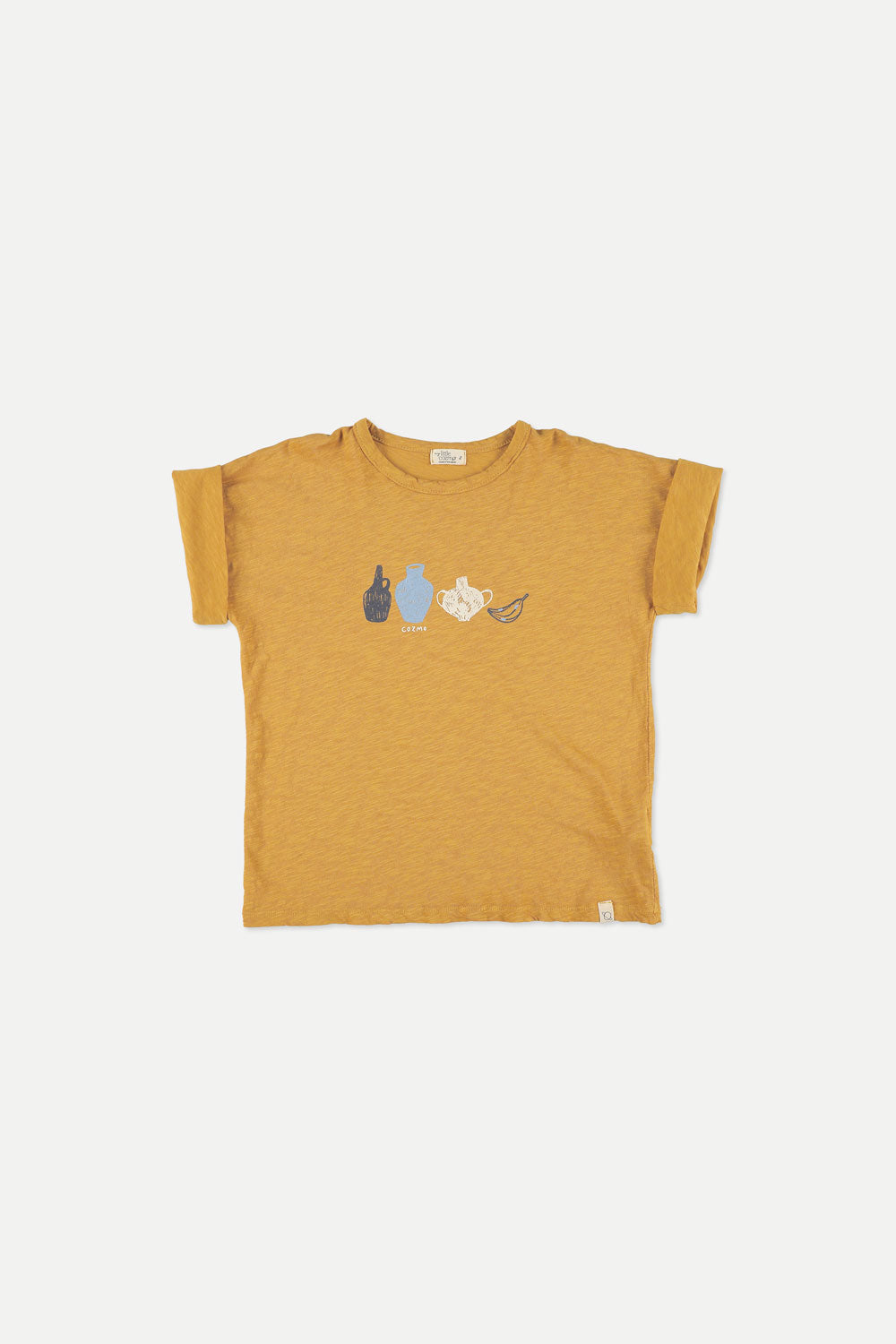 Slub Print T-Shirt Pottery Oil