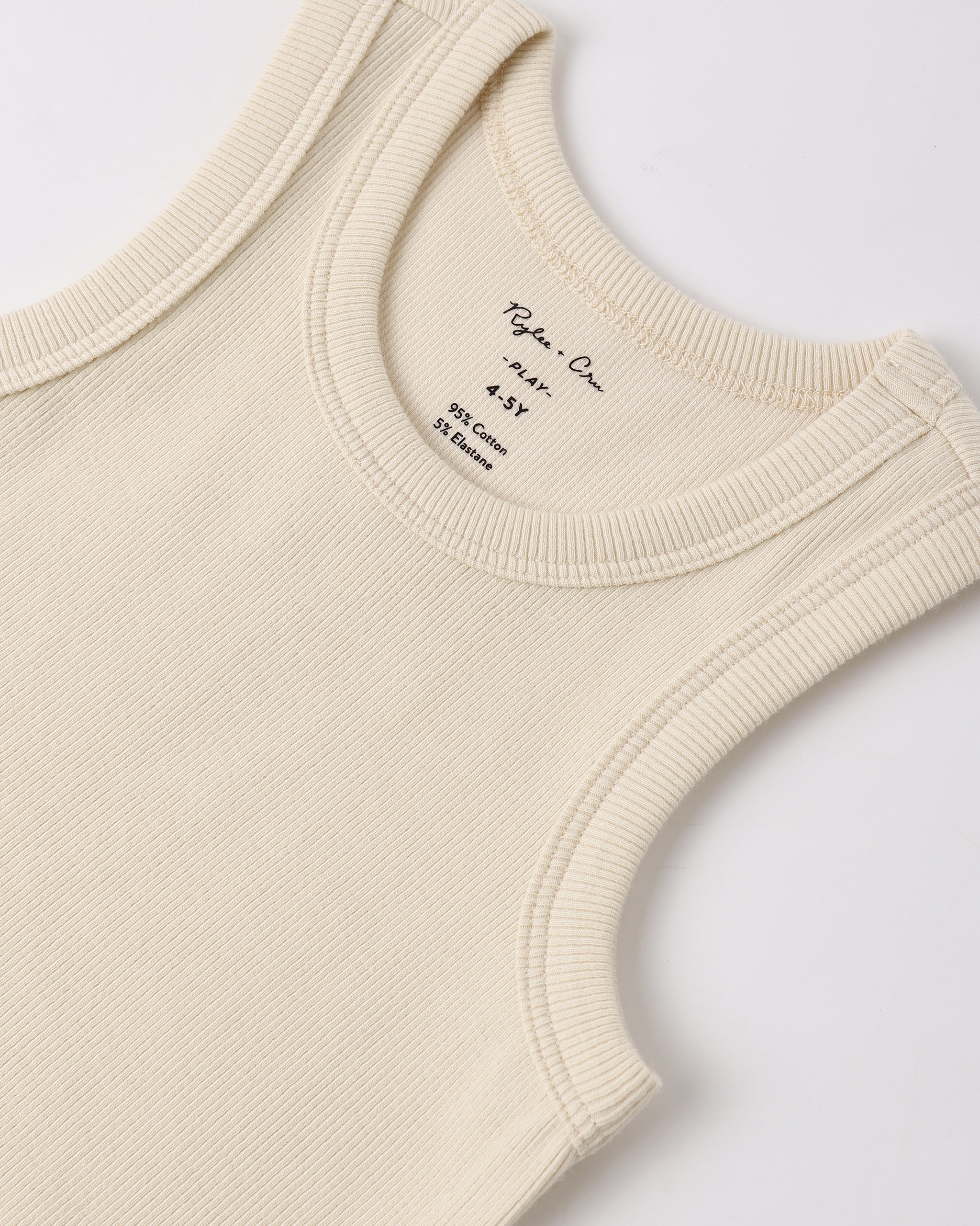 Ribbed Tank Set || Shell, Heathered Blush